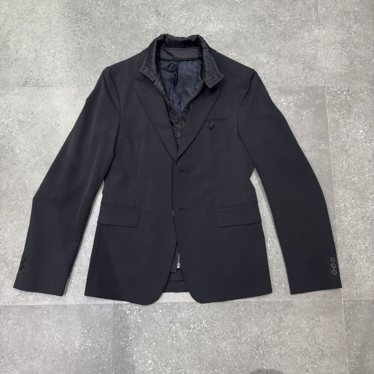 Designer × Prada Prada Single Breasted Double Lined Nylon Suit Blazer Size 44R - 23 Thumbnail