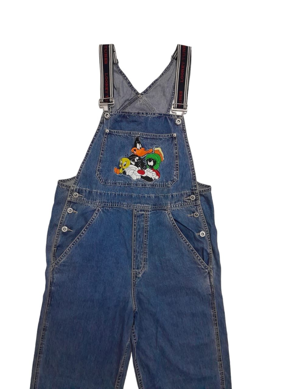 Vintage × Warner Bros 90s Looney Tunes Warner Bros Denim Overalls (F55) Waist 32 Size US 32 / EU 48 - 2 Thumbnail