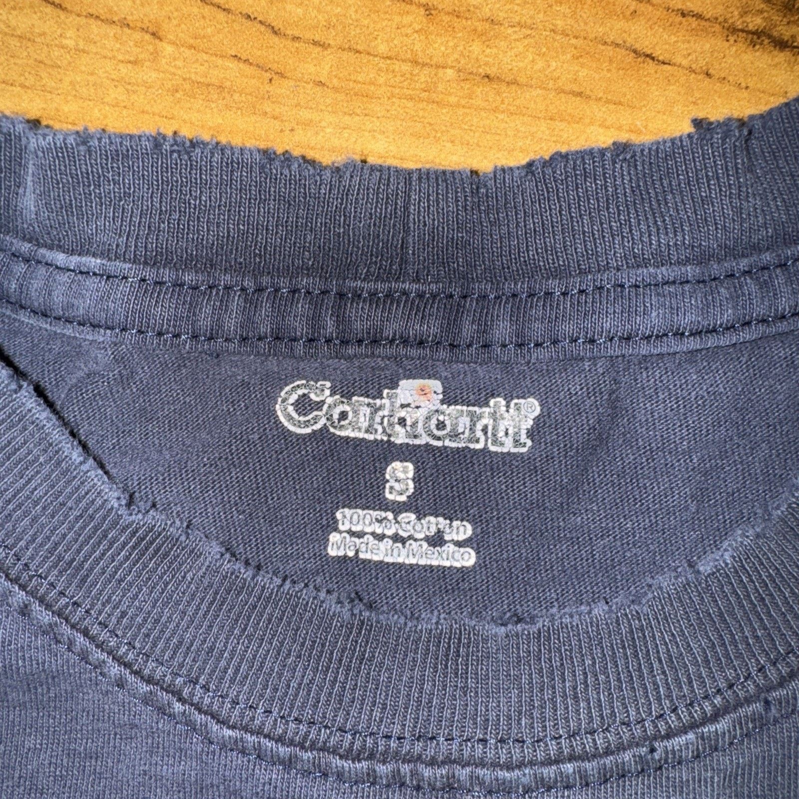 Carhartt × Vintage Carhartt Pocket T-Shirt Blue Small 19x28 Distressed Size US S / EU 44-46 / 1 - 4 Thumbnail