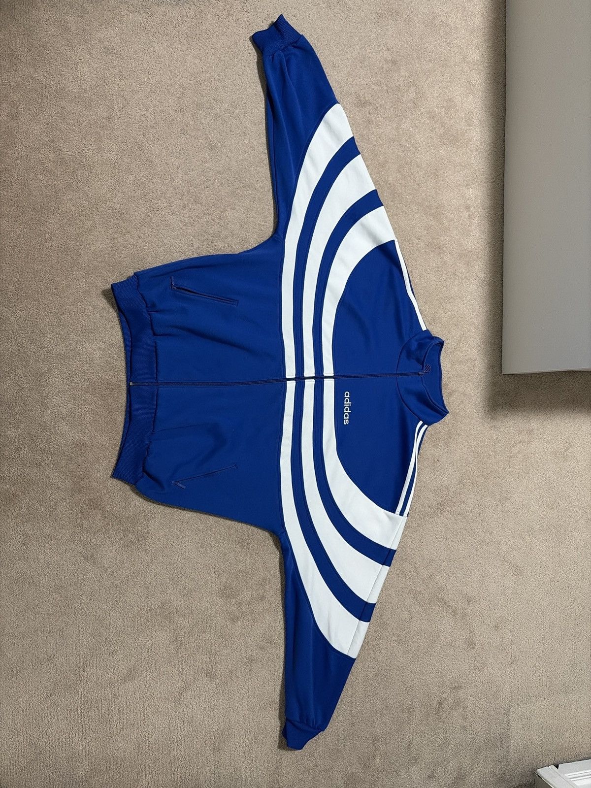 Adidas Rare Vintage Adidas Blue Three Stripes Sweater Size US L / EU 52-54 / 3 - 3 Thumbnail