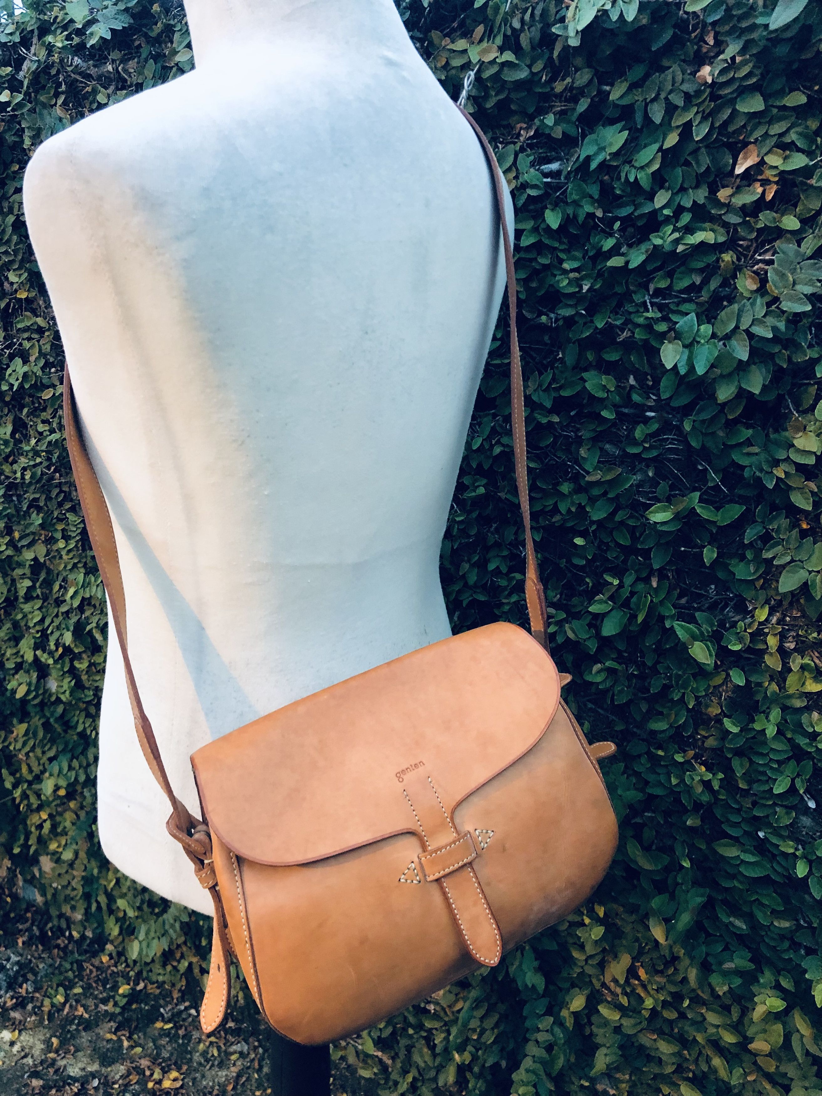 Genuine Leather Japanese Genten Genuine Leather Style Crossbody Bag Size ONE SIZE - 7 Thumbnail