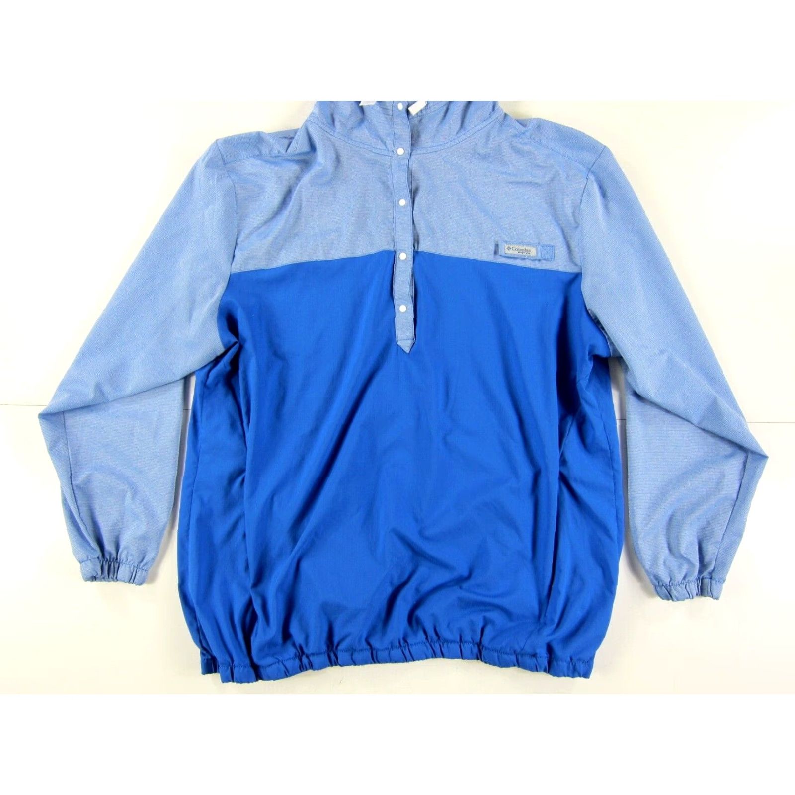 Vintage Columbia Blue Lightweight Zip Pocket Windbreaker Pullover Jacket 1X Women Windbreaker Jacket Columia (adjusted?) Size XL / US 12-14 / IT 48-50 - 7 Thumbnail