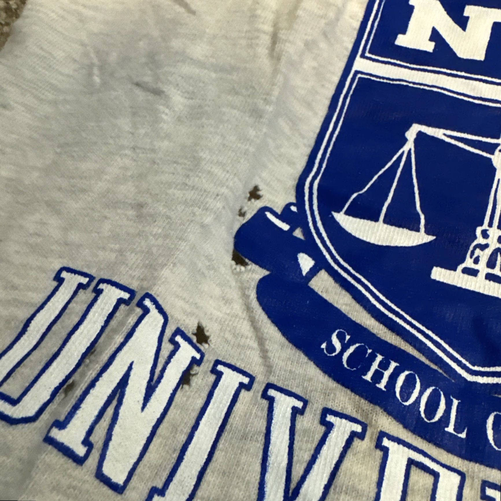 Champion VINTAGE 90s Champion Nova University Law Gray Blue NCAA T-Shirt M Mens Size US M / EU 48-50 / 2 - 6 Thumbnail