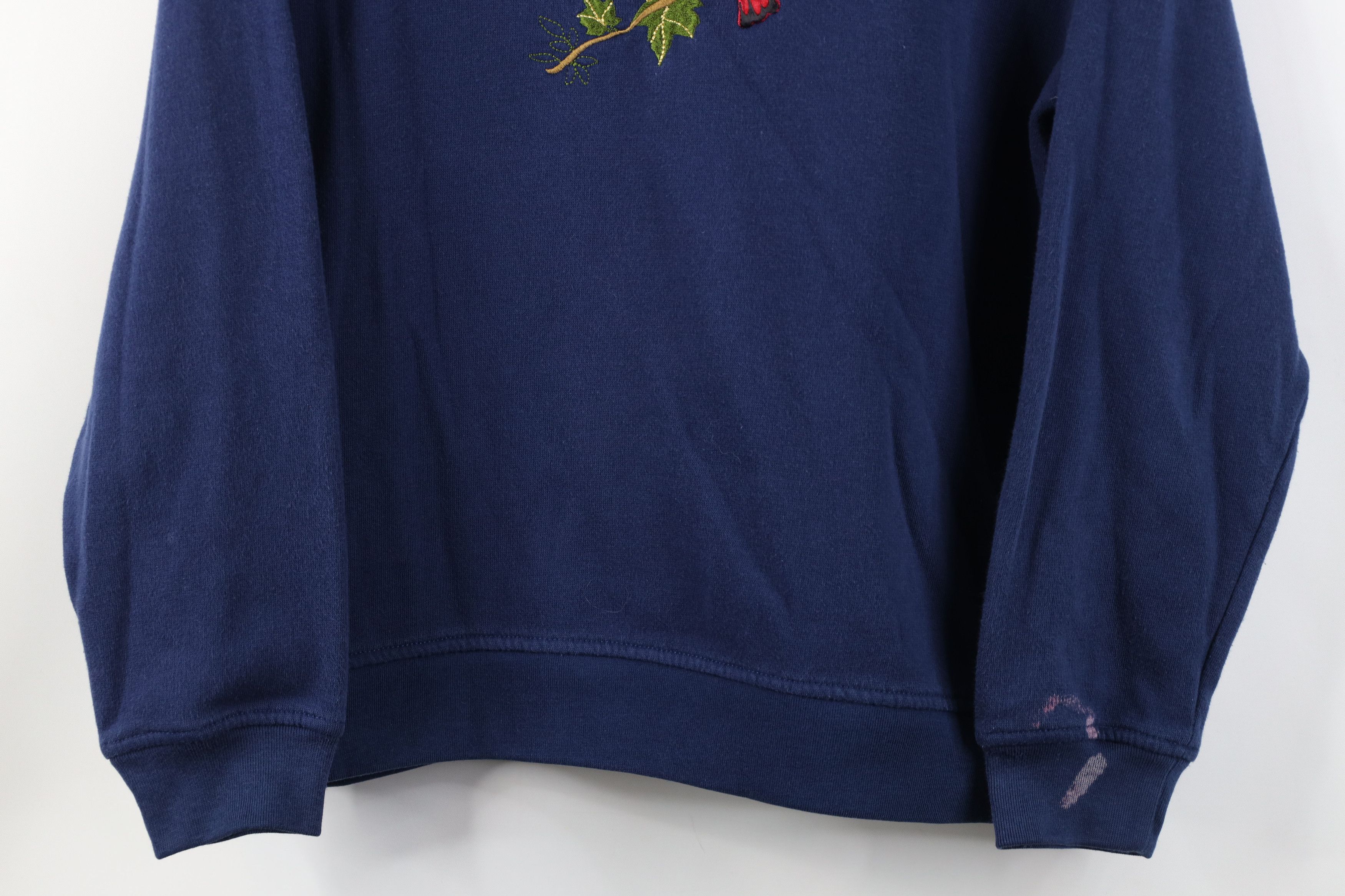 Vintage Vintage 90s Streetwear Bird Collared Sweatshirt Blue Size L / US 10 / IT 46 - 3 Thumbnail