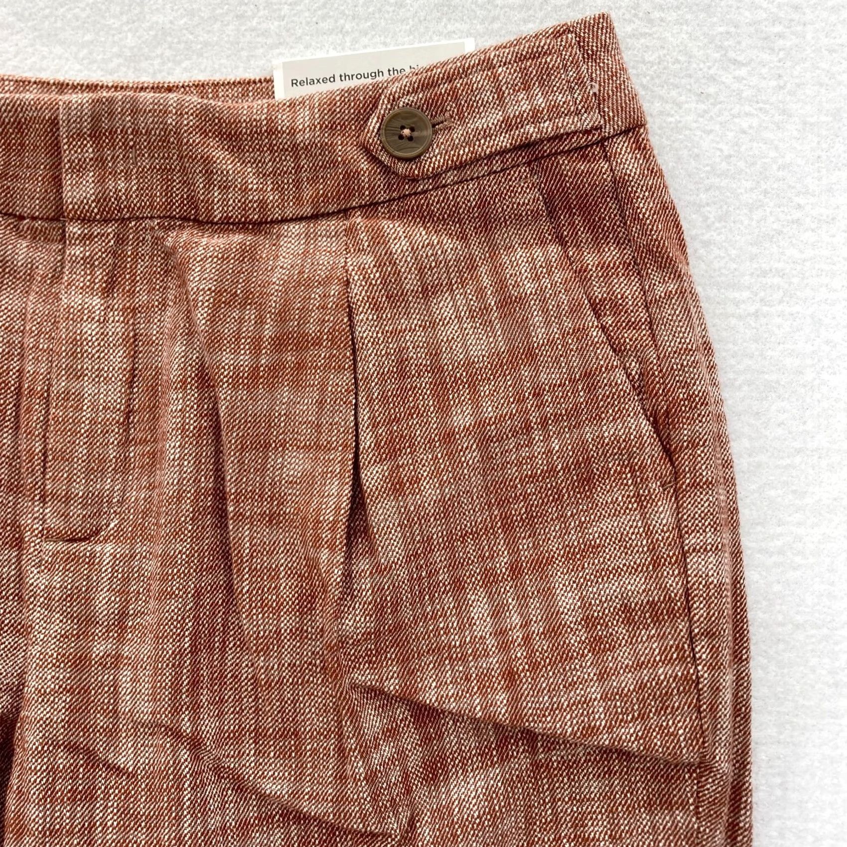 Vintage Christopher & Banks Pants Women's 8 Red Straight Leg Adjustable Waist Trouser Size 30" / US 8 / IT 44 - 3 Thumbnail