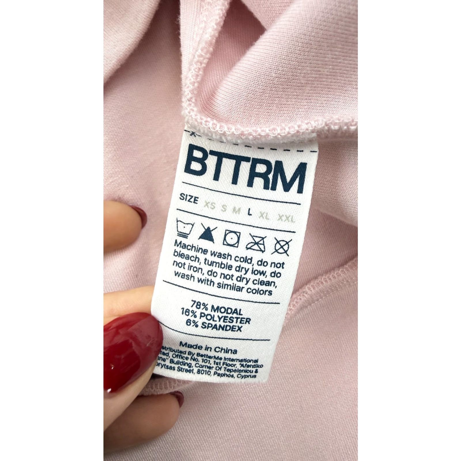 Vintage BTTRM Hoodie Womens Large Pink Modal Blend Full Zip Logo Sweatshirt Jacket Size L / US 10 / IT 46 - 6 Thumbnail