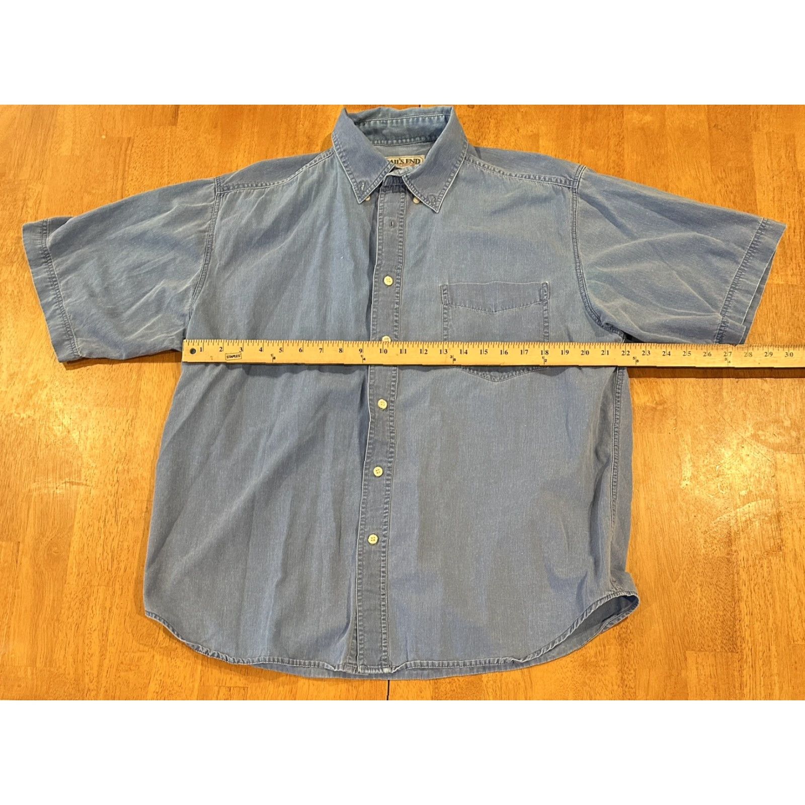 Rails VINTAGE Trails End Button-Down Shirt Chambray Long Sleeve Large Men Size US L / EU 52-54 / 3 - 5 Thumbnail