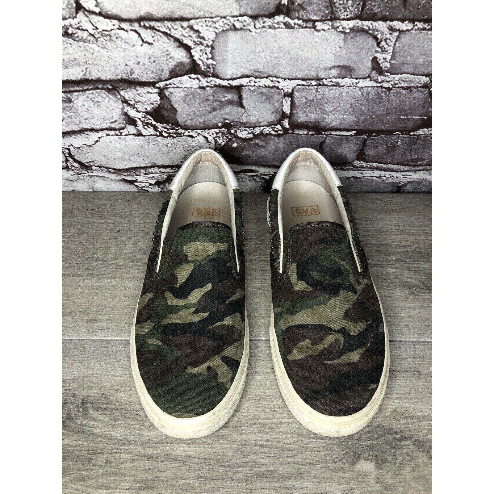 ASH Ash Nikita Camouflage Army Military Canvas Slip On Sneakers Size US 8.5 / IT 38.5 - 10 Thumbnail