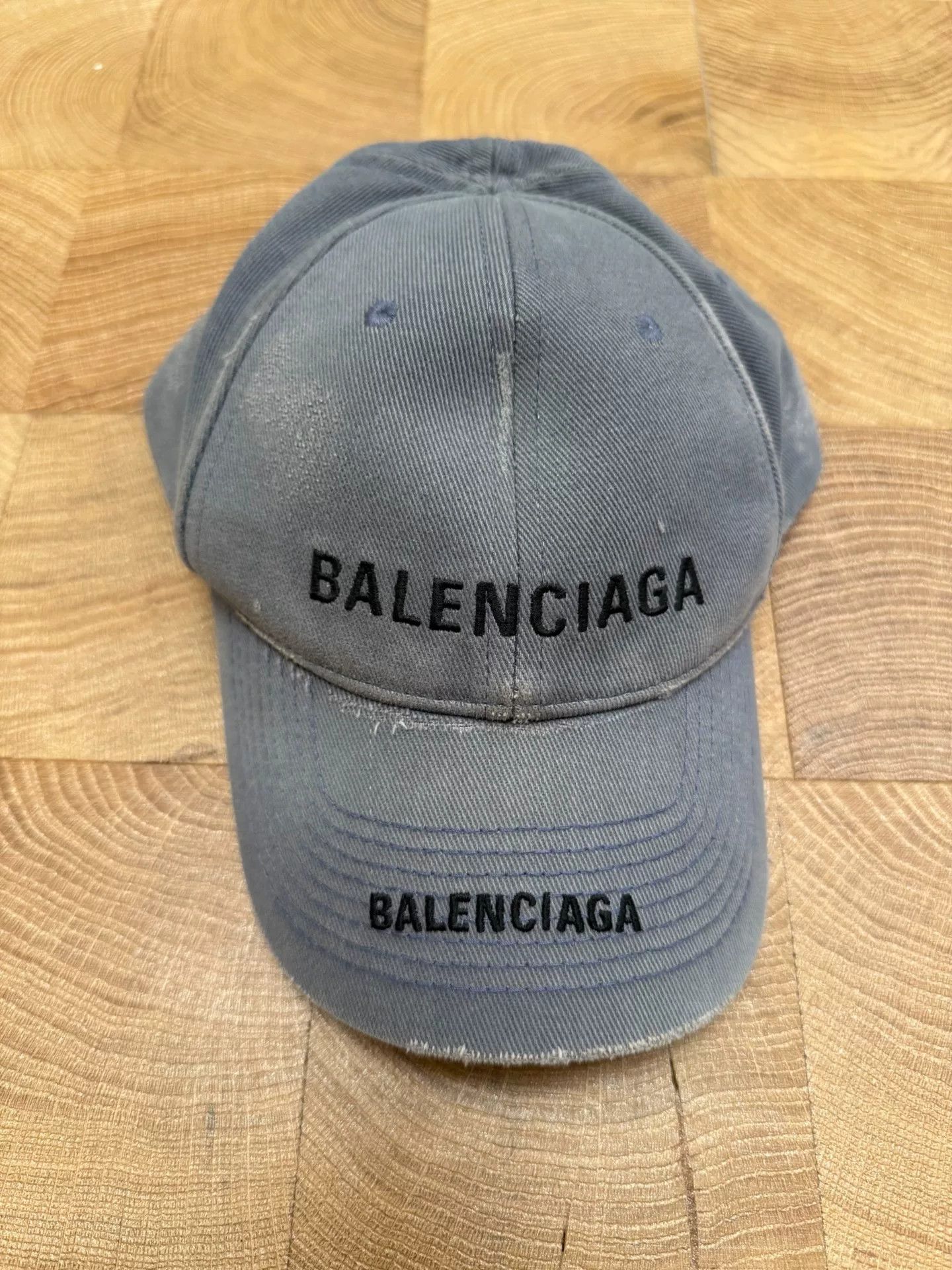 Balenciaga Balenciaga 24SS Blue-Purple Destroyed Logo Cap Size ONE SIZE - 1 Thumbnail