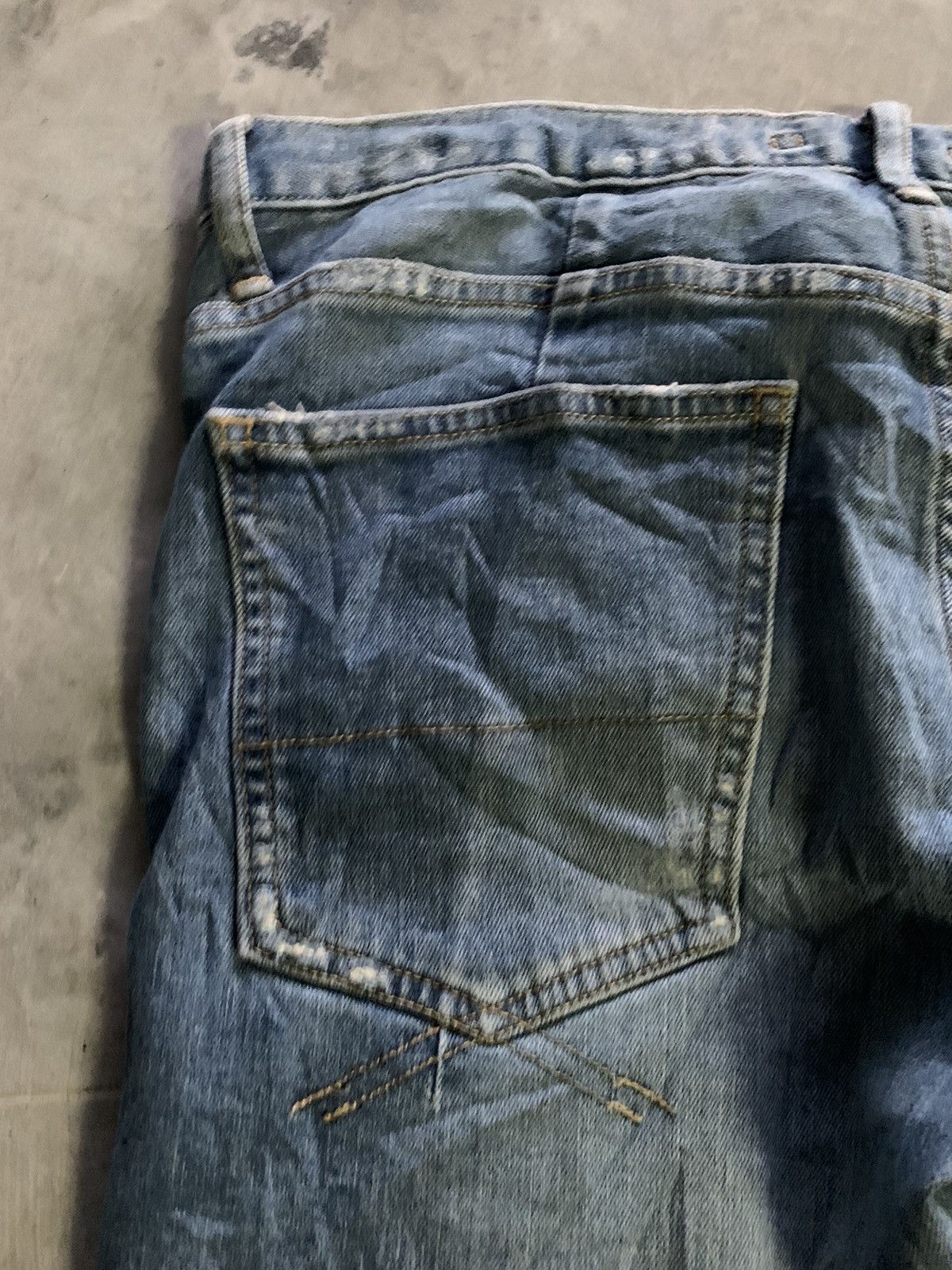Maison MIHARA YASUHIRO MIHARAYASUHIRO skinny distressed with side goldish line Size US 33 - 16 Thumbnail