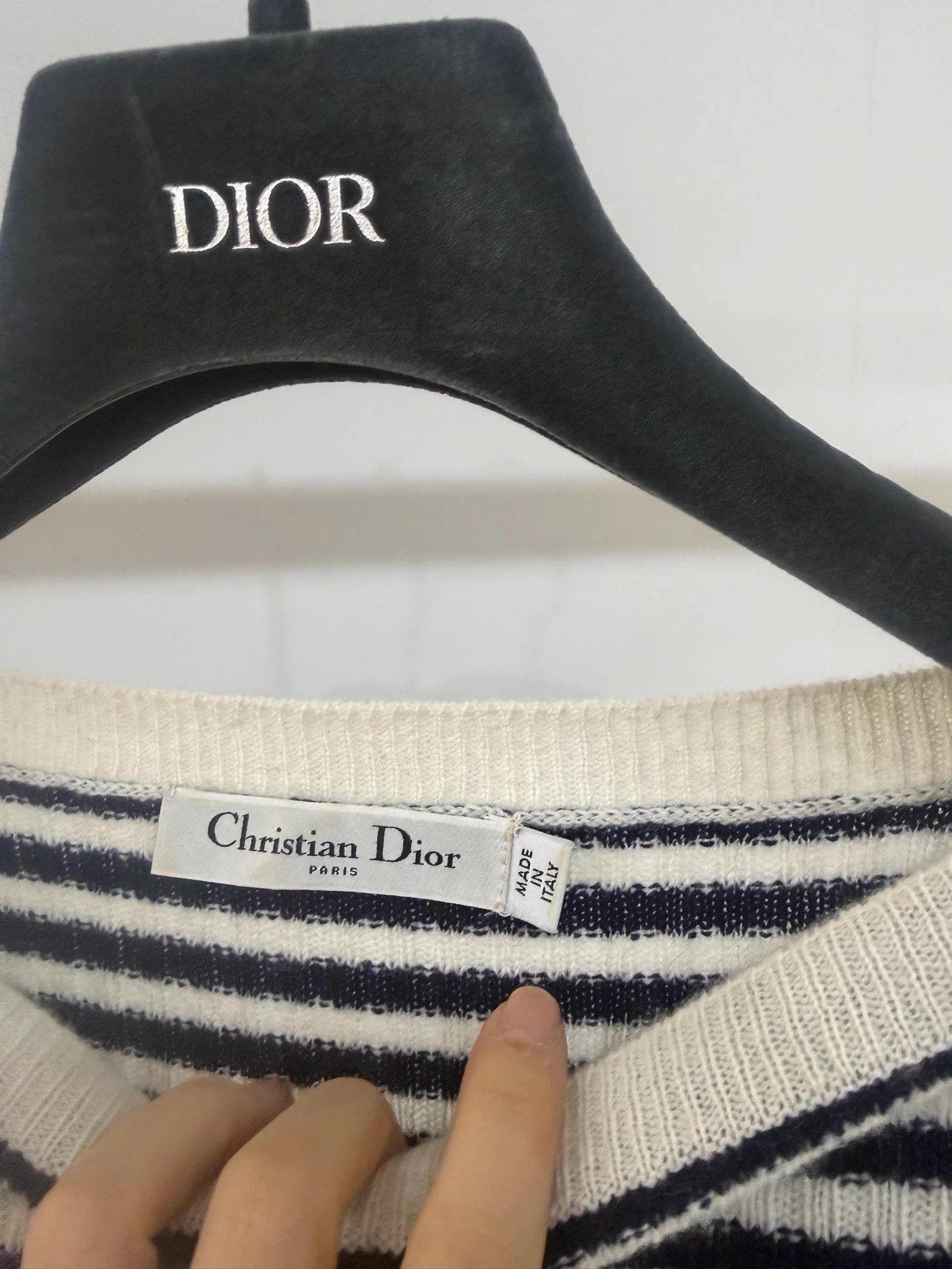 Dior Dior CD Black & White Stripe Cashmere Sweater FR36 99 Size XS / US 0-2 / IT 36-38 - 3 Thumbnail