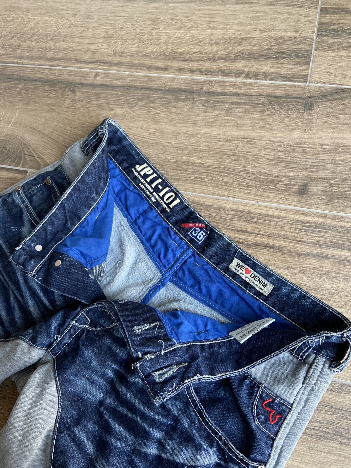 Japanese Brand × Vintage Vintage Japreg Denim by Okishana Samoki denim/cotton y2k Size US 36 / EU 52 - 4 Thumbnail