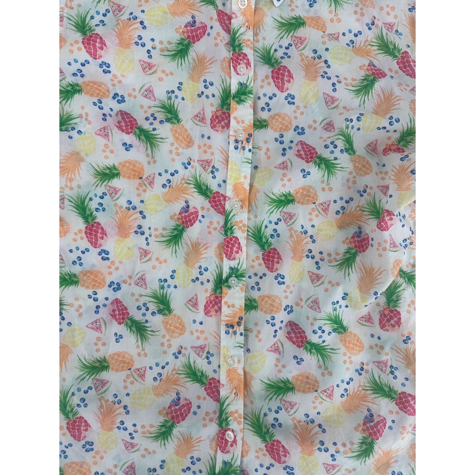 Talbots Talbots Women’s Pineapple Watermelon Button Up Roll Tab Slee Size XL / US 12-14 / IT 48-50 - 8 Thumbnail