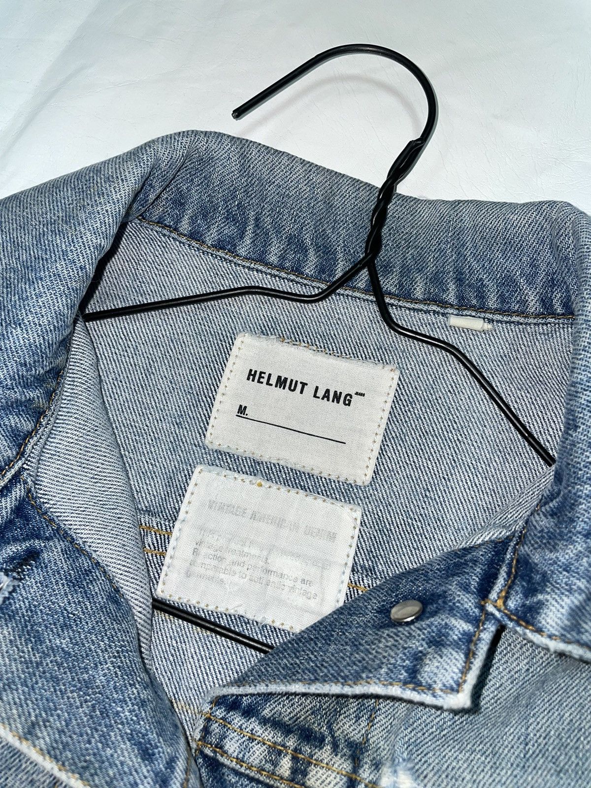 Helmut Lang × Japanese Brand Helmut Lang Japanese vintage archive denim jacket Size S / US 4 / IT 40 - 22 Thumbnail