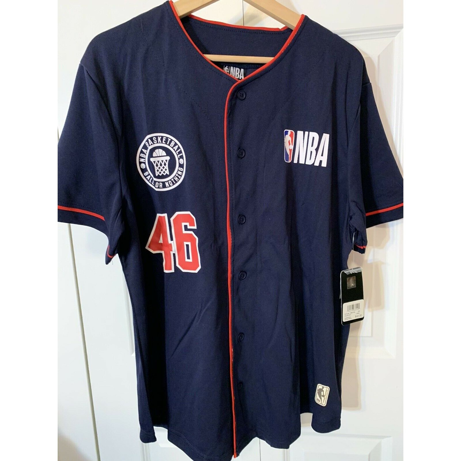 NBA New Authentic NBA #46 Men Sz L Basketball Blue Button Baseba Size US L / EU 52-54 / 3 - 3 Thumbnail
