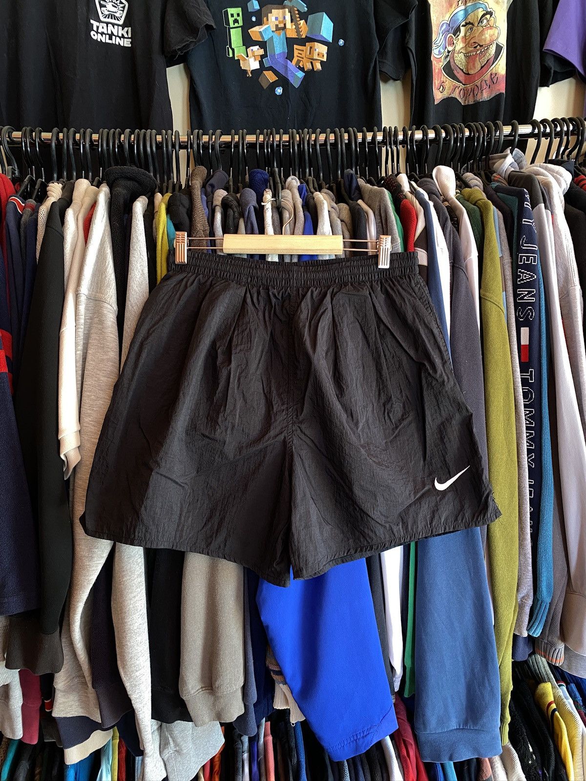 Nike VINTAGE NIKE BIG LOGO RETRO SHORTS 90s Size US 32 / EU 48 - 1 Thumbnail