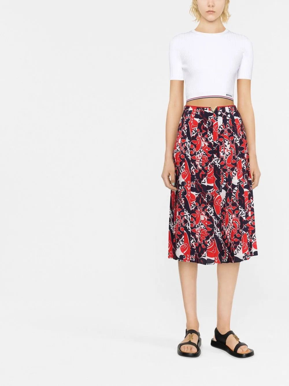 Valentino o1y0326 Midi Skirt in Multicolor Size 30" / US 8 / IT 44 - 2 Thumbnail