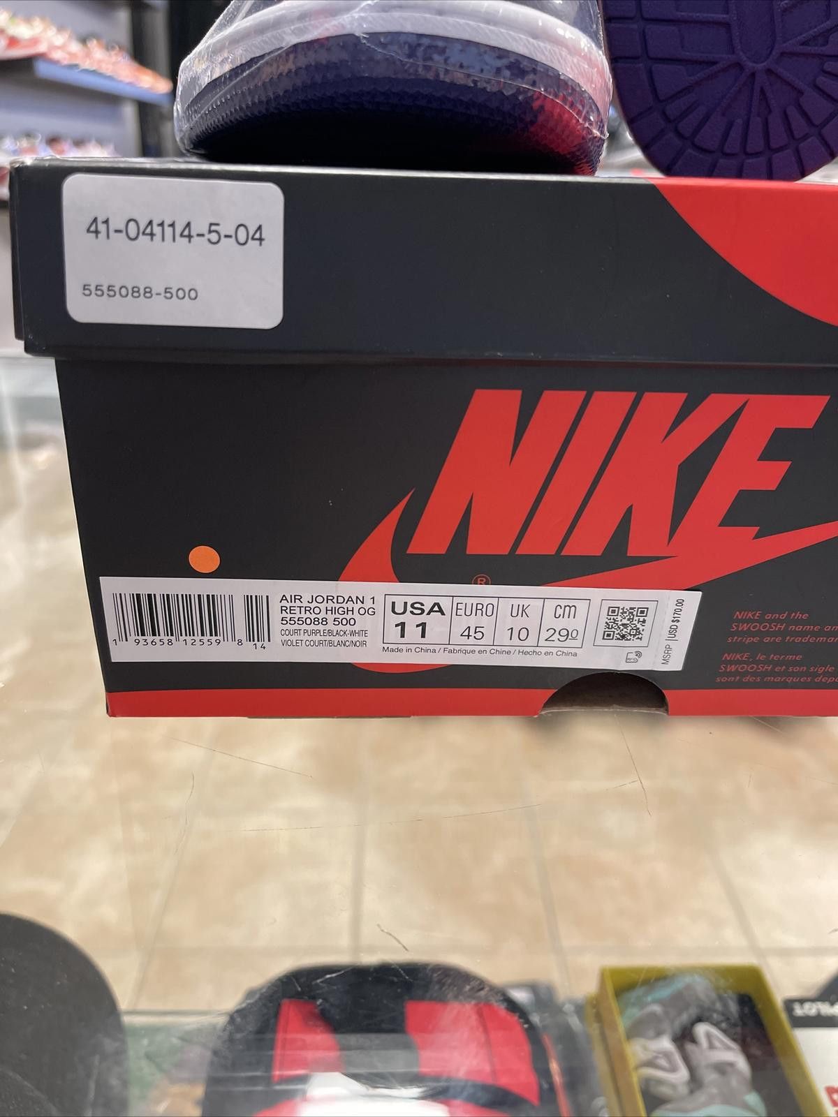 Jordan Brand Size 11 - Air Jordan 1 Retro High Court Purple White MENS Size US 11 / EU 44 - 6 Thumbnail