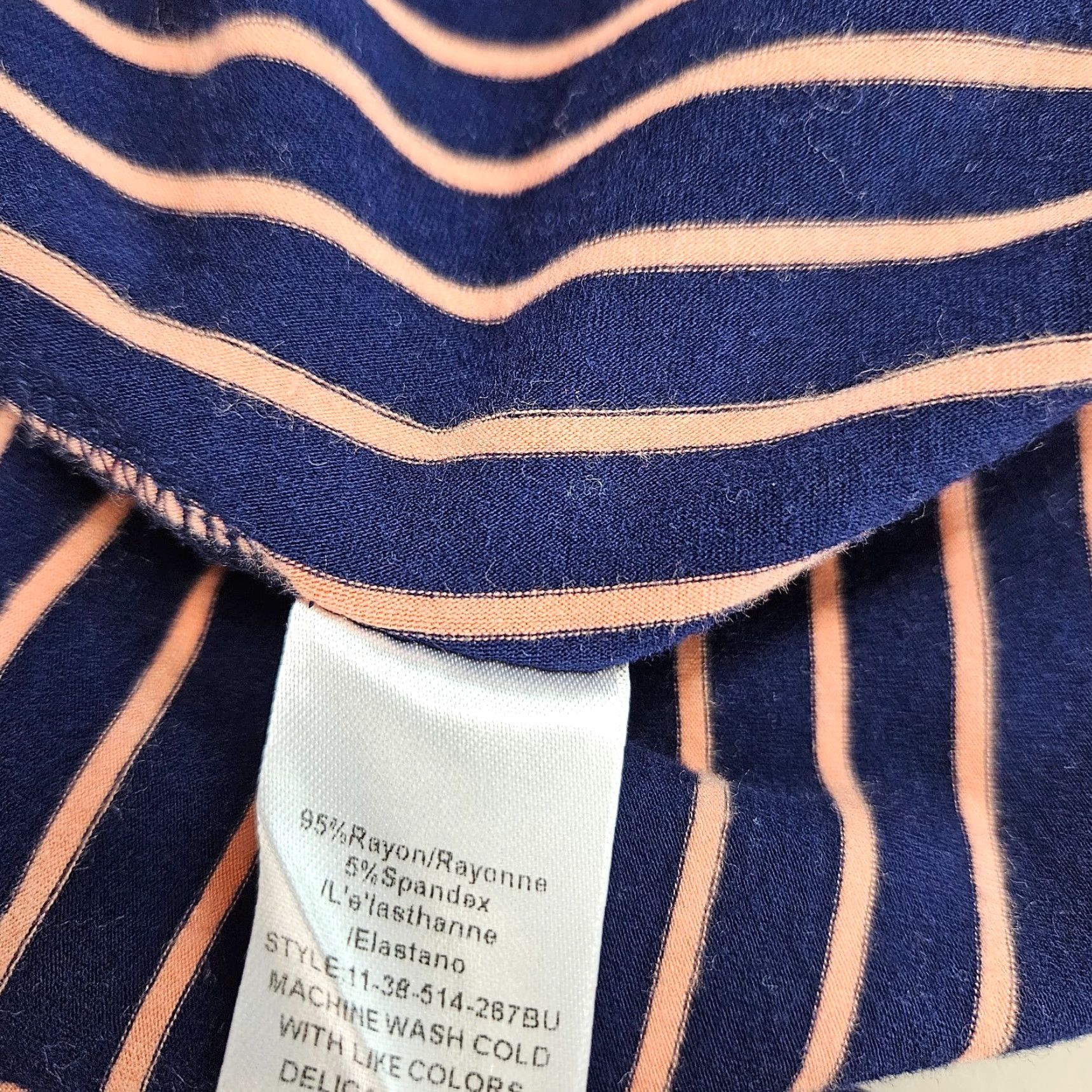 Stetson Stetson Womens Cardigan Sz XL Blue Pink Stripe Long Sleeve Rayon Blend Size XL / US 12-14 / IT 48-50 - 6 Thumbnail