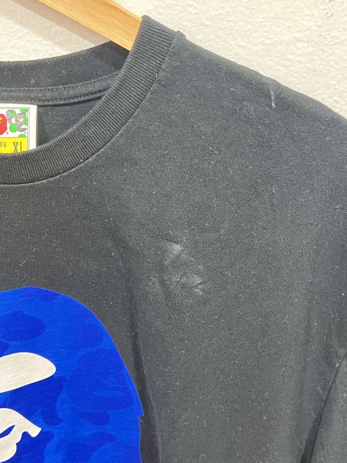 Bape Bape Big Head Blue/Black Tee Size US XL / EU 56 / 4 - 2 Thumbnail