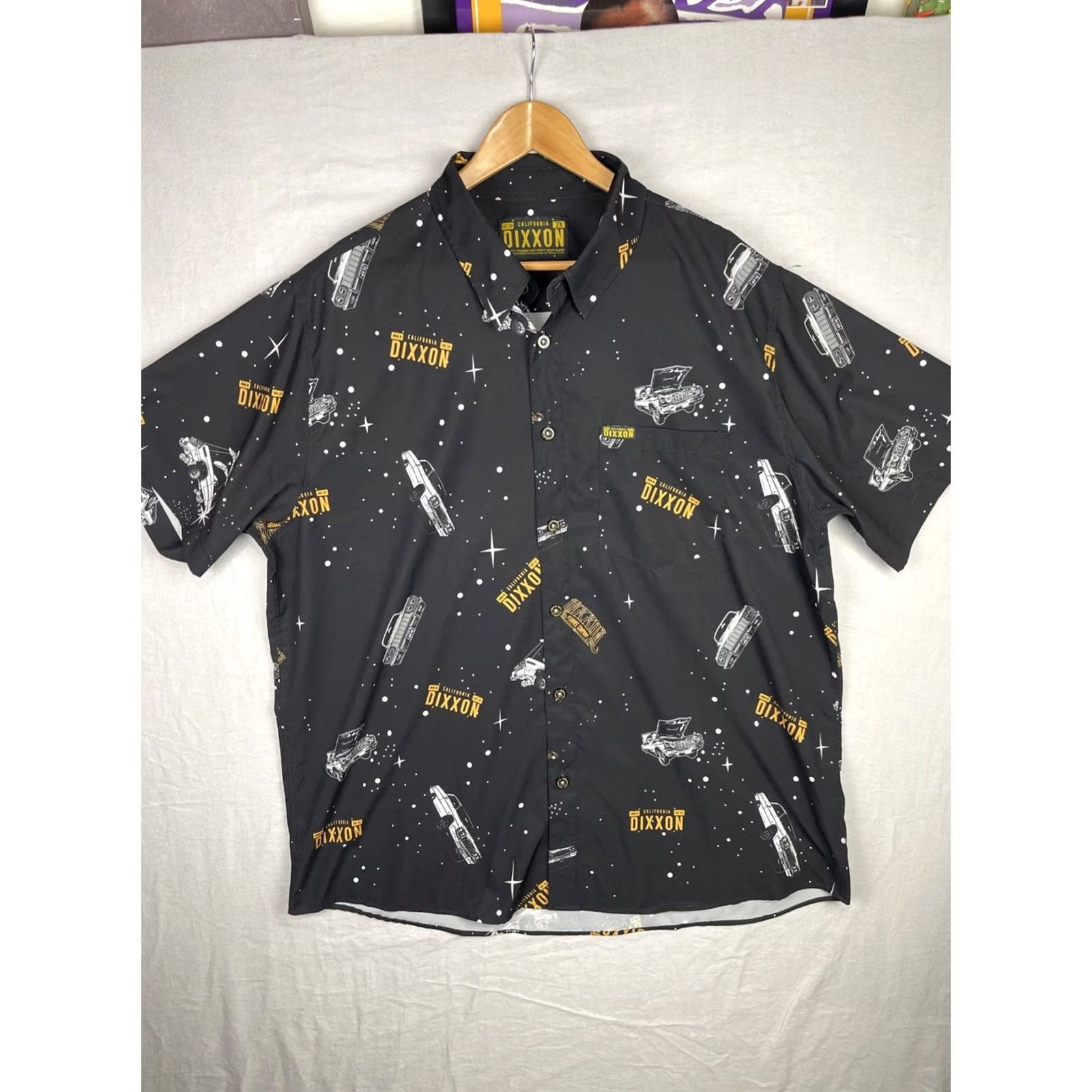 Vintage Dixxon Flannel Co. Shirt Mens 2XL Black California Lowrider D-Lite Short Sleeve Pocket Button-Up Collar-Down Classic All Seasons Pockets 2XL Mens Size US XXL / EU 58 / 5 - 2 Thumbnail