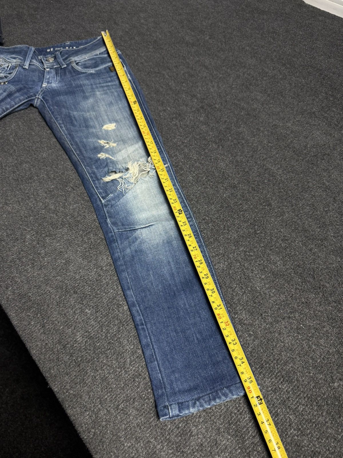 G-Star 00s G-Star RAW 3301 Distressed Punk Rock Denim Jeans Y2K Size 25" / US 0 / IT 36 - 19 Thumbnail