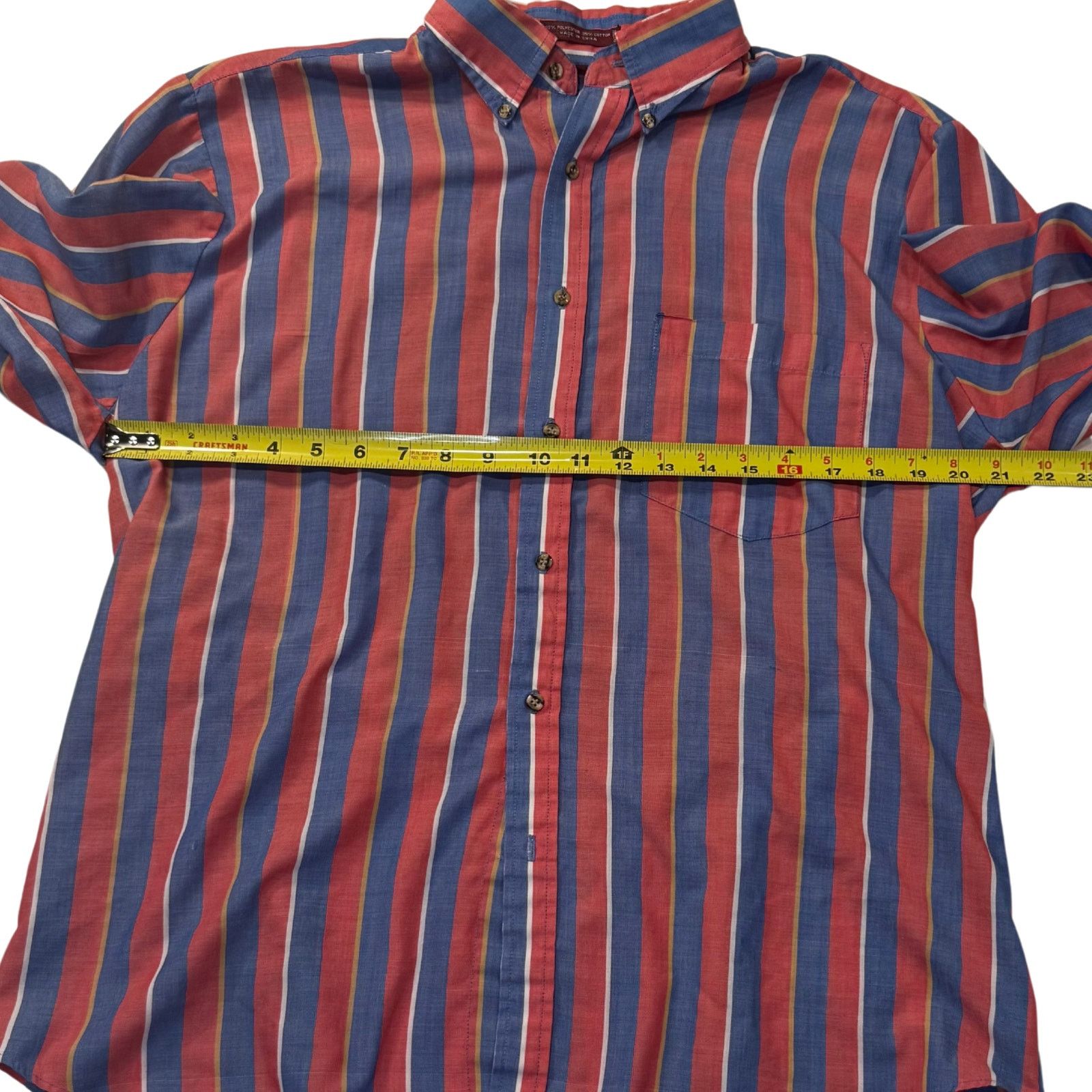 Savile Row Vintage Short Sleeve Striped Button Up Savile Row Traditions Size US L / EU 52-54 / 3 - 5 Thumbnail