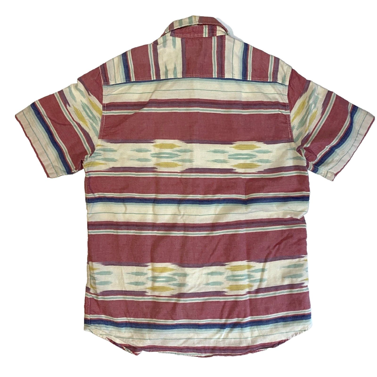 Faherty Faherty Men's Coast Shirt in Native Ikat Sz M Short Sleeve Button-Up Multicolor Cotton Shirt Mens Size US M / EU 48-50 / 2 - 3 Thumbnail