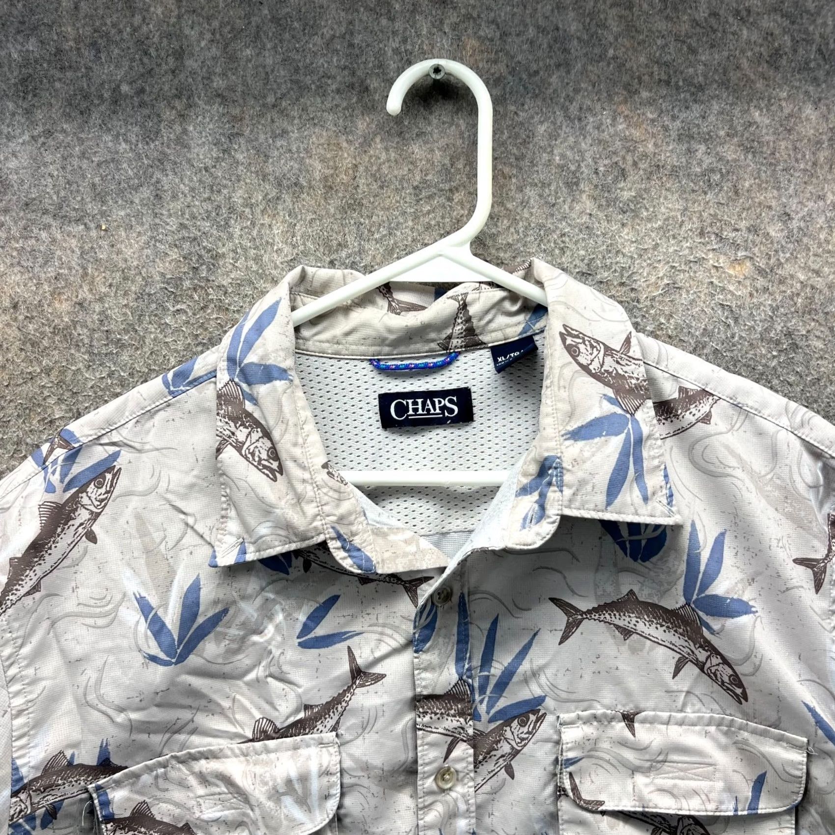 Vintage Champs Shirt Mens XL White Button Down Bass Fishing Hawaiian Outdoors AOP Vintage Size US XL / EU 56 / 4 - 7 Thumbnail