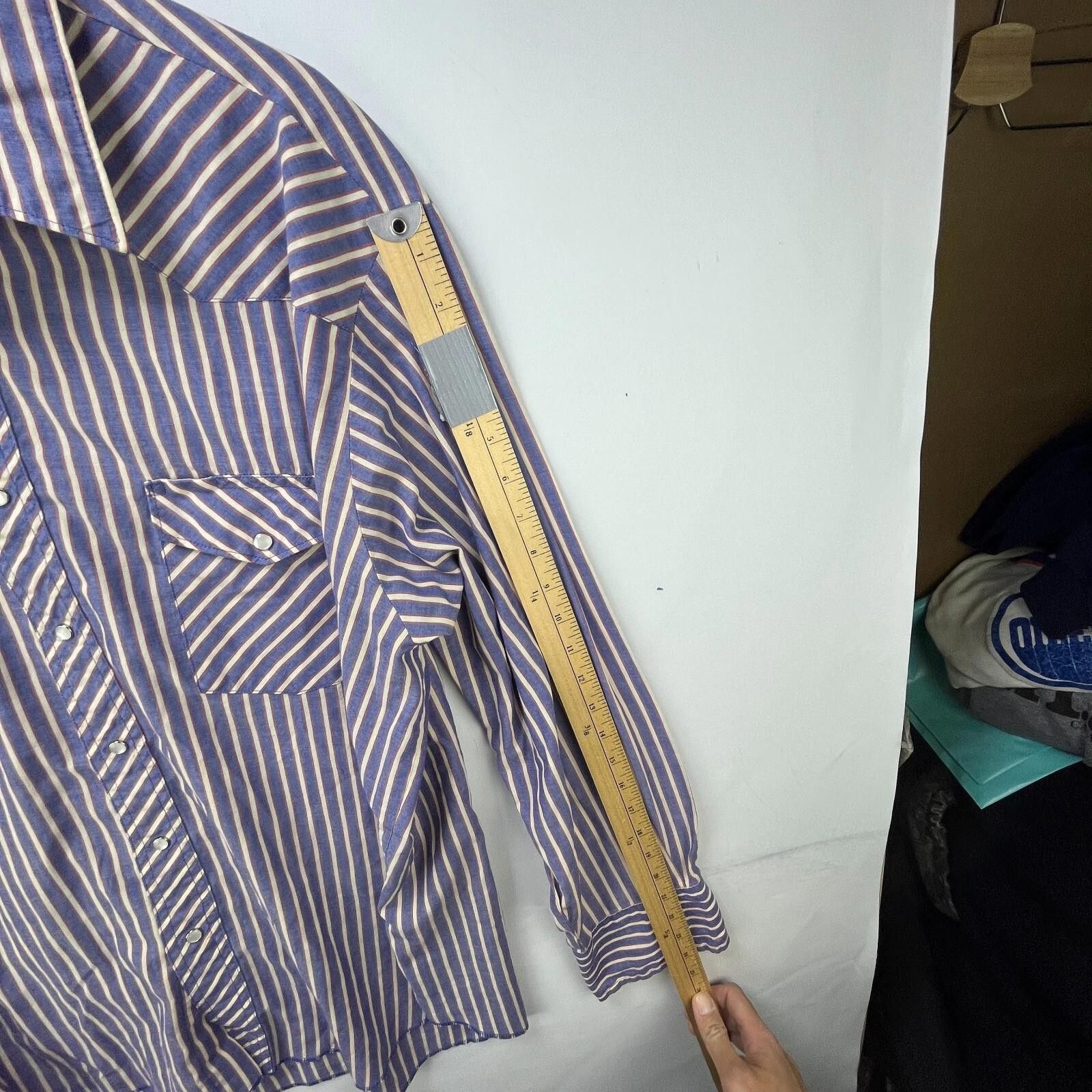 Wrangler Vintage 90s Western Wrangler Pearl Snap Shirt 2XL Size US XXL / EU 58 / 5 - 10 Thumbnail