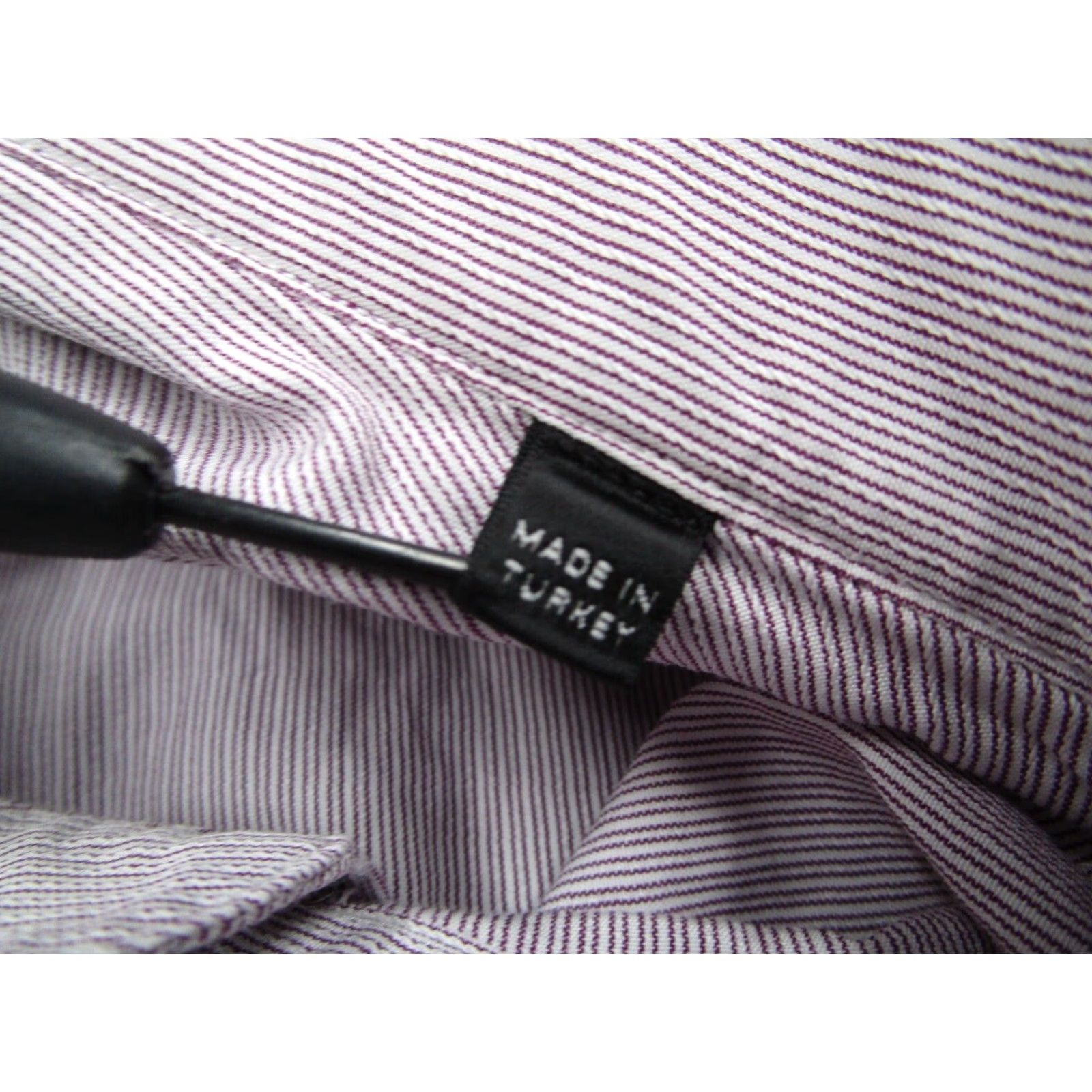 Ermenegildo Zegna Ermenegildo Zegna Mens 42 Red Striped Dress Shirt Long Sleeve Button Down French Cuff Cotton Size 42R - 3 Thumbnail