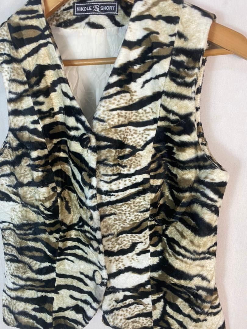 Designer × Vintage Vintage nikole short tiger stripe vest made in Australia Size S / US 4 / IT 40 - 4 Thumbnail