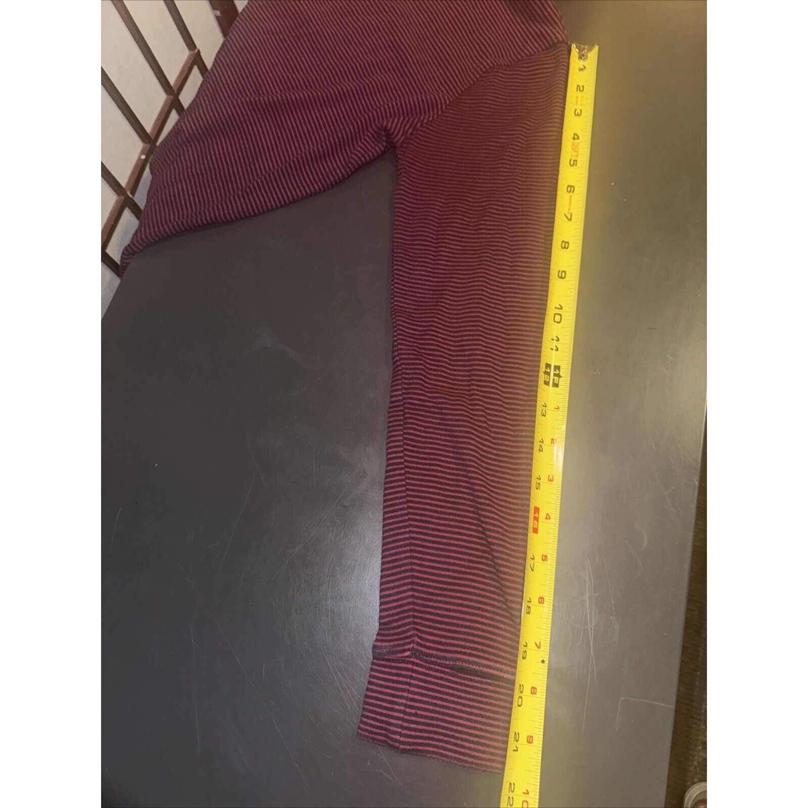 L.L. Bean LL Bean Top Womens Medium Red Gray Stripe Turtleneck Stretch Size XS / US 0-2 / IT 36-38 - 8 Thumbnail