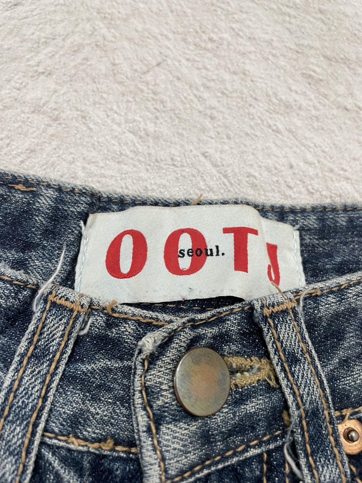 Japanese Brand 2000s OOTJ Mudwash Flare Denim Distressed Japan Y2K Size US 26 / EU 42 - 5 Thumbnail