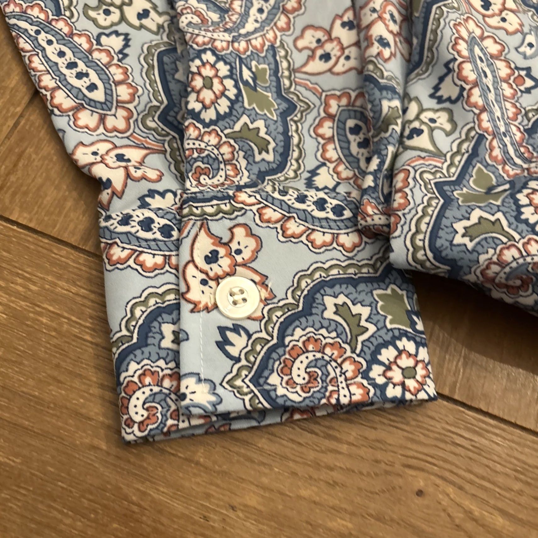 Vintage Jaymar Vintage Button-Up Long Sleeve Dress Shirt Medium Paisley 1970s Disco Size 40R - 3 Thumbnail