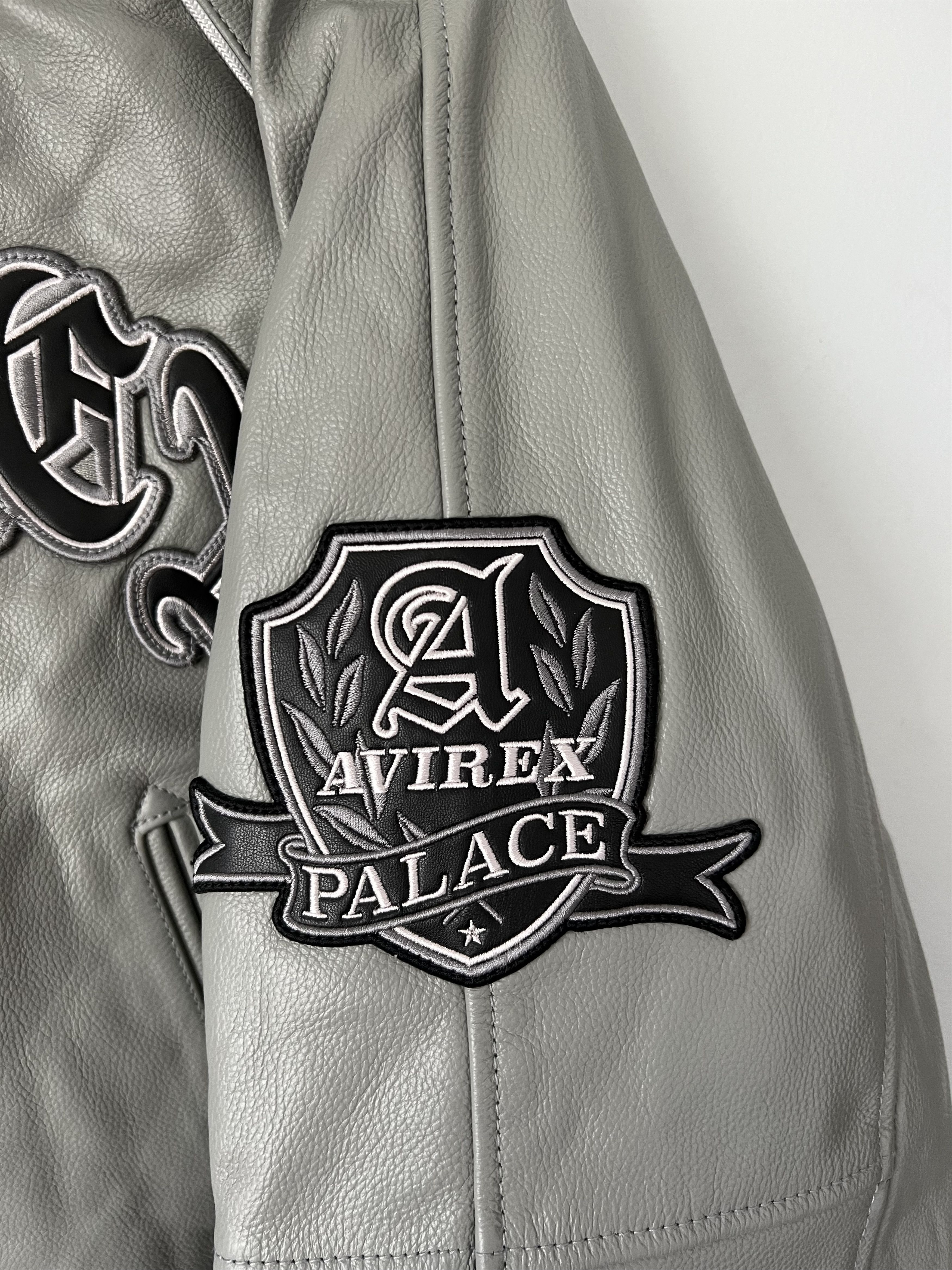 Avirex × Palace Palace Avirex Leather Jacket in Grey Size US L / EU 52-54 / 3 - 7 Thumbnail