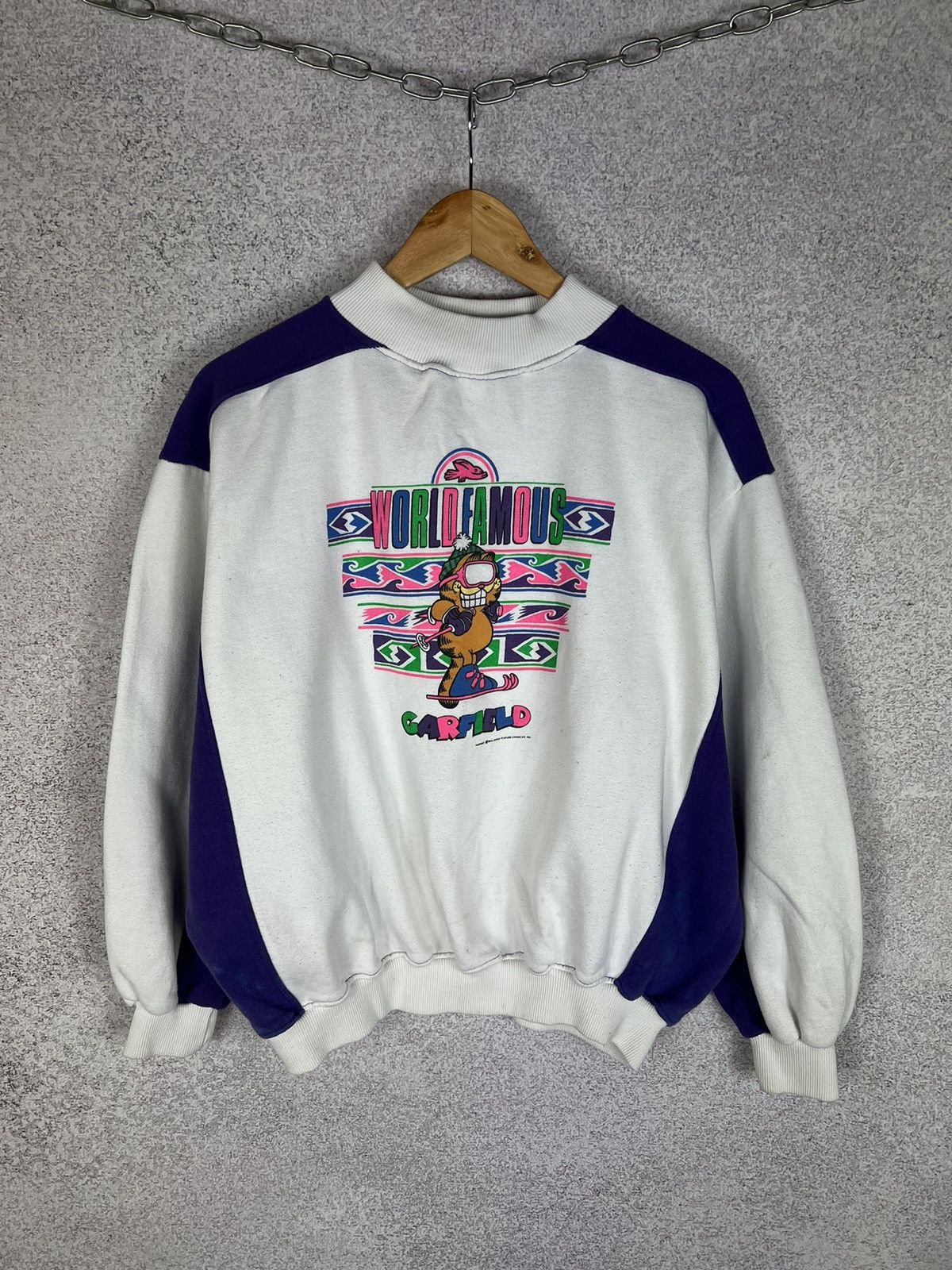 Band Tees Vintage Garfield 1978 World Famous Movie Sweatshirt 70s Size US M / EU 48-50 / 2 - 1 Thumbnail