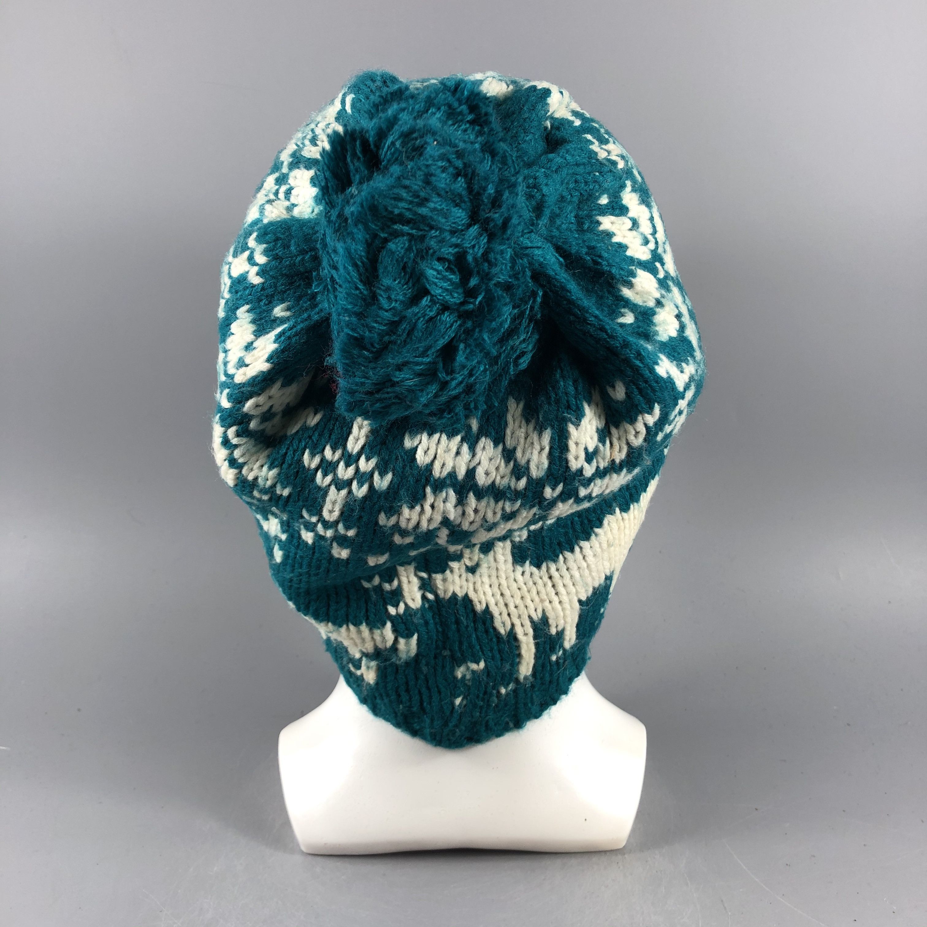 Japanese Brand × Vintage Chaos Fair Isle Beanie Snow Hat Snow Cap -D407 Size ONE SIZE - 3 Thumbnail