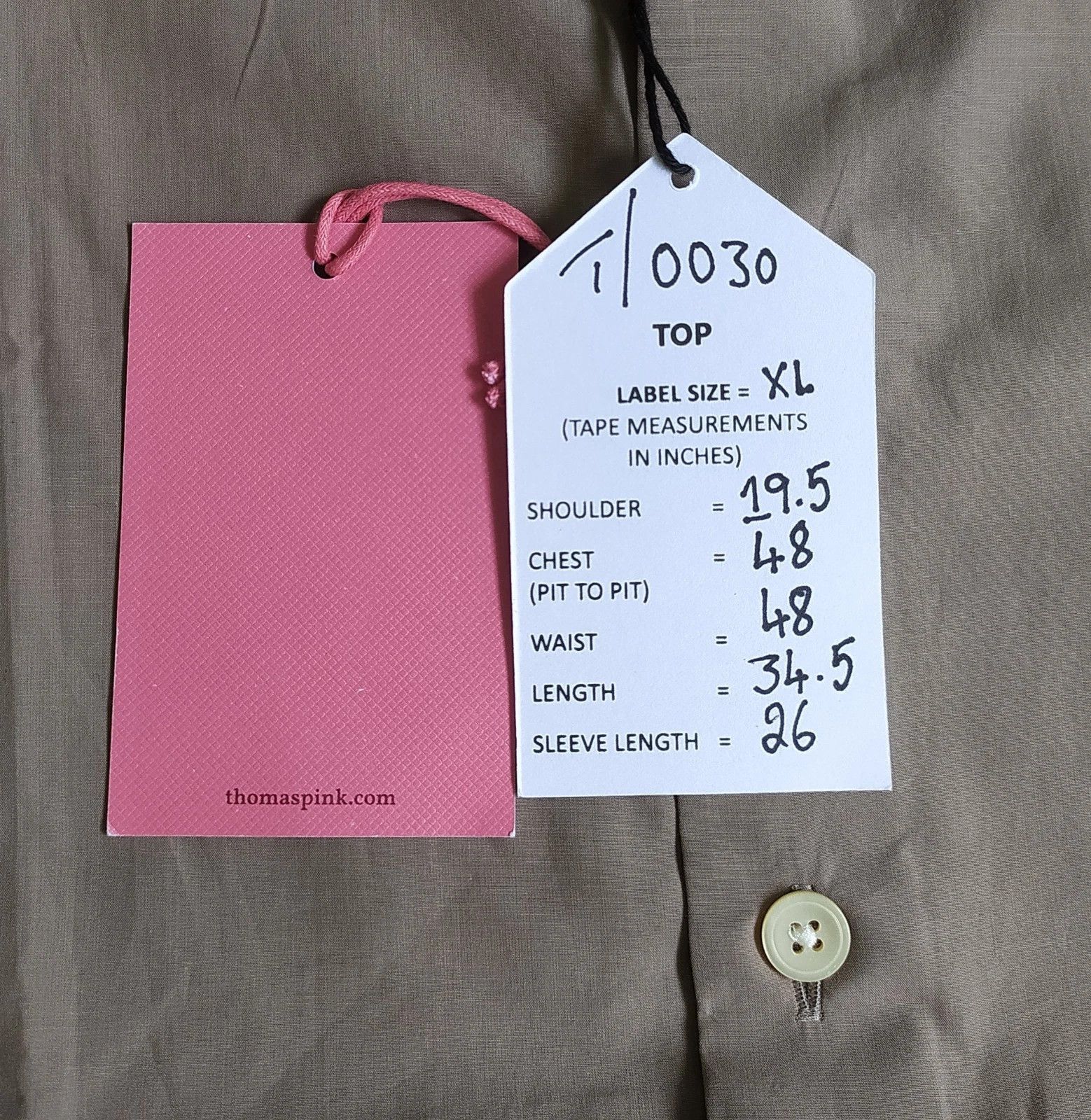 Thomas Pink Thomas Pink Slim Fit Taupe Melange Formal Shirt T 0030 Size US XL / EU 56 / 4 - 5 Thumbnail