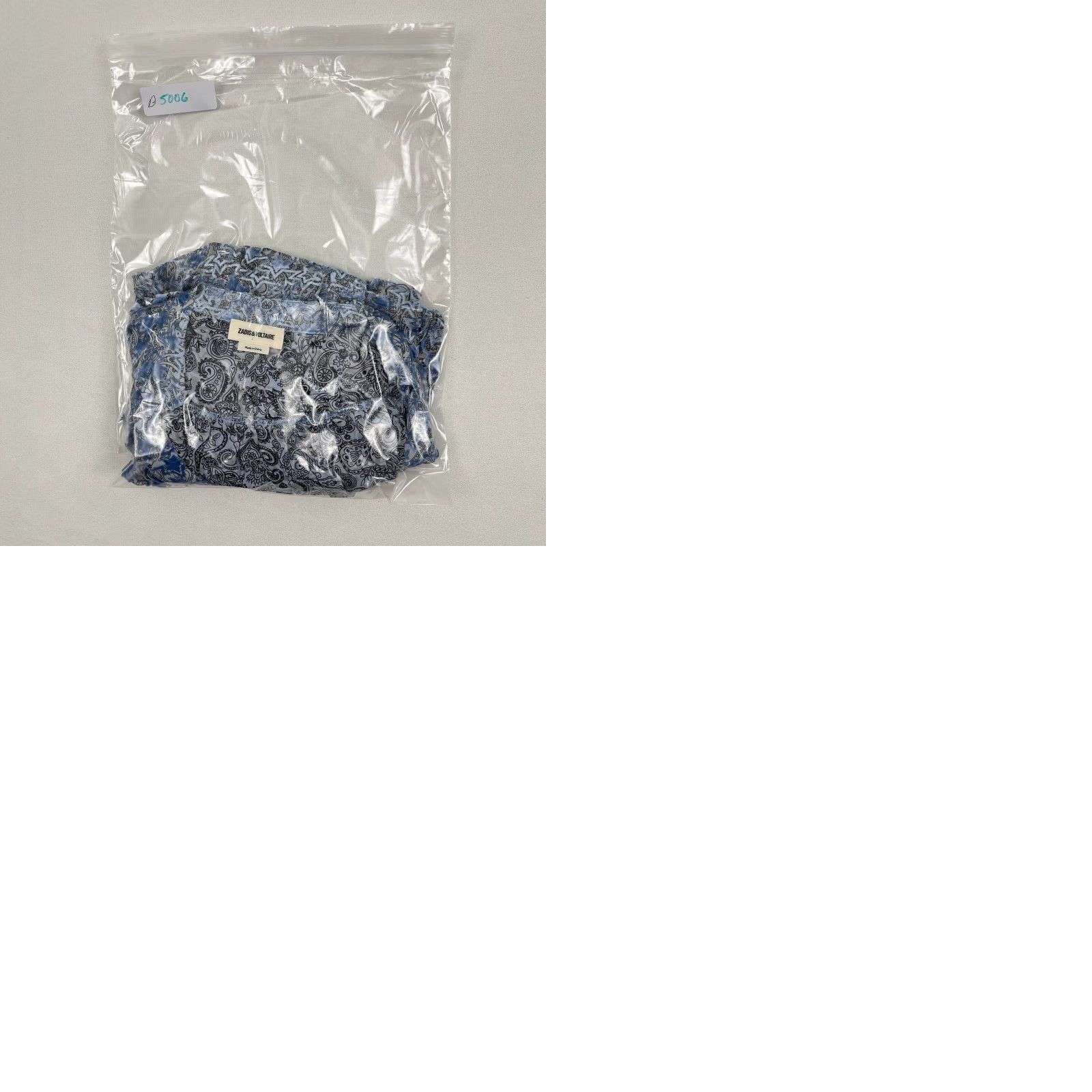 Zadig & Voltaire VINTAGE Zadig & Voltaire Tori Velours Devore Blouse Blue Floral Velvet Surplice Size S / US 4 / IT 40 - 9 Thumbnail