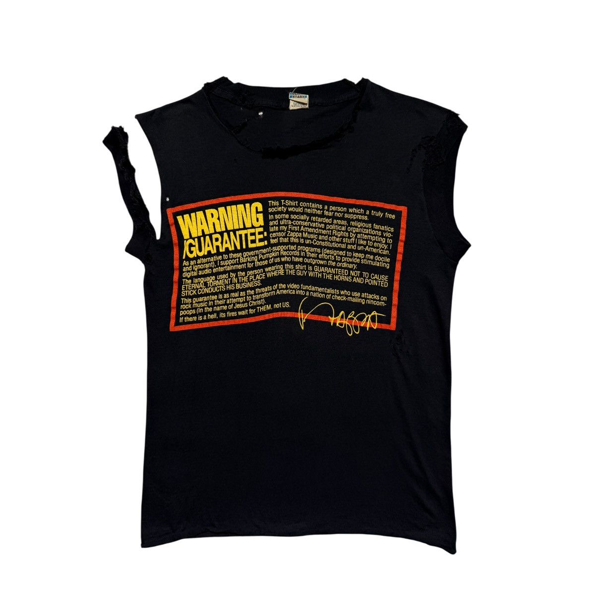 Vintage 1984 Frank Zappa warning tour tee Size US S / EU 44-46 / 1 - 1 Thumbnail