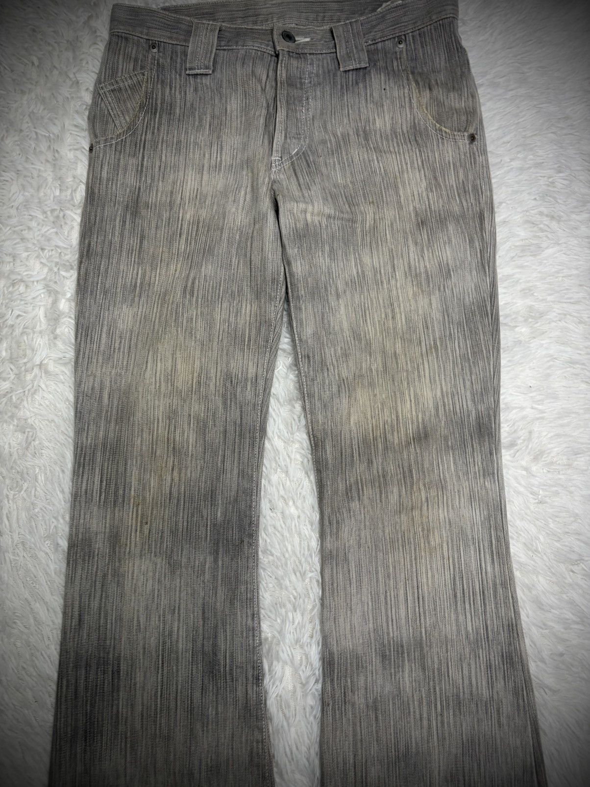 Japanese Brand Led Rechwe Veronica pinstripe flared Size US 31 - 2 Thumbnail