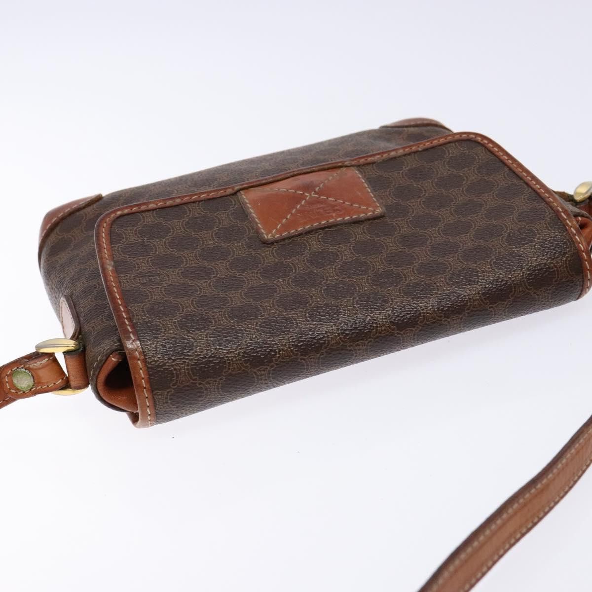Celine CELINE Macadam Canvas Shoulder Bag Pvc Brown Gold Size ONE SIZE - 6 Thumbnail