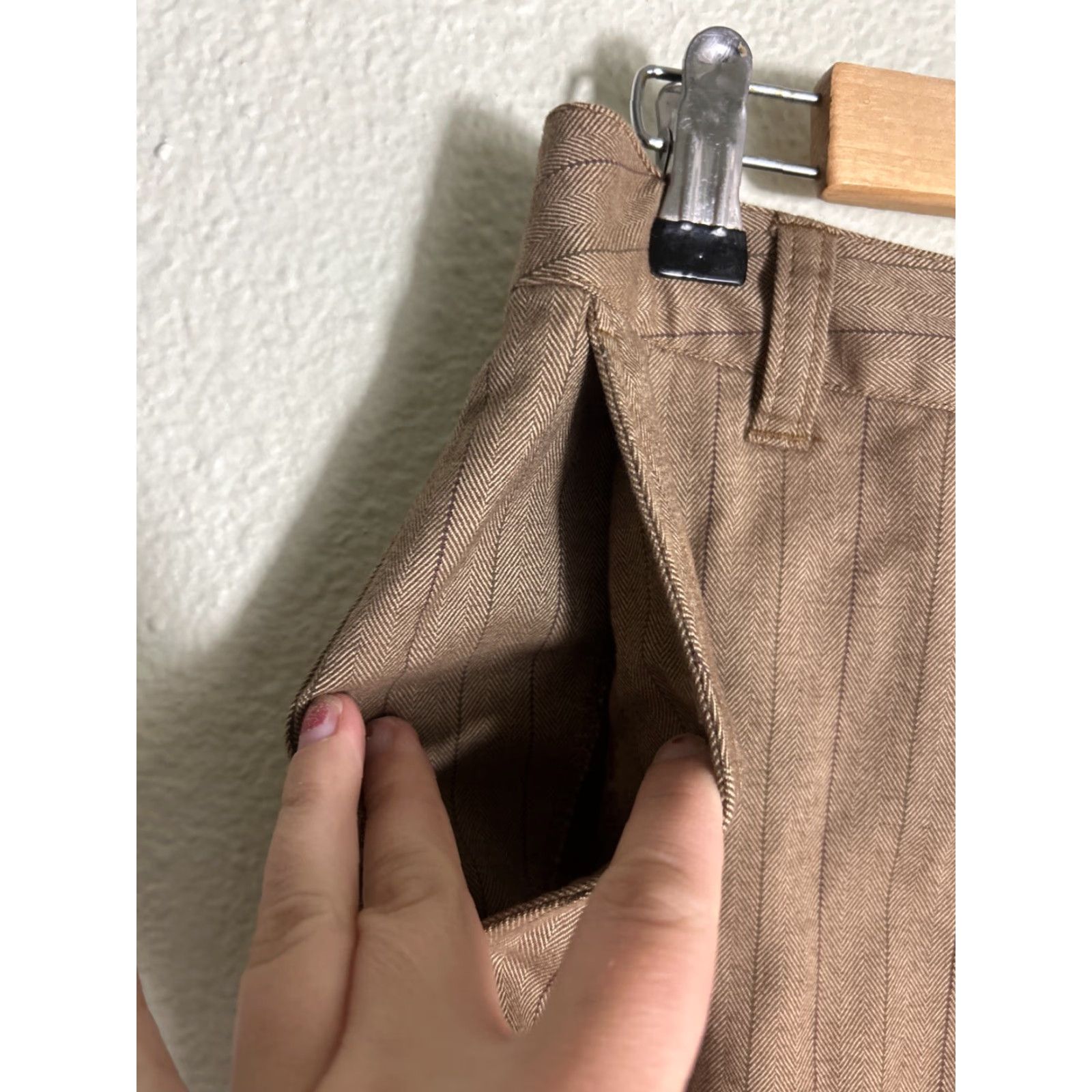 Eddie Bauer VINTAGE? (No) Eddie Bauer Mercer Fit Pants Womens Size 8 Brown Striped 31x27 Dress Pants Size 30" / US 8 / IT 44 - 7 Thumbnail