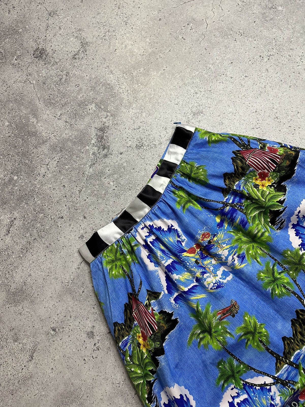 Vintage Stella Jean Gonna Lunga Tropical Print Blue Mid-Length Skirt Size 25" / US 0 / IT 36 - 10 Thumbnail