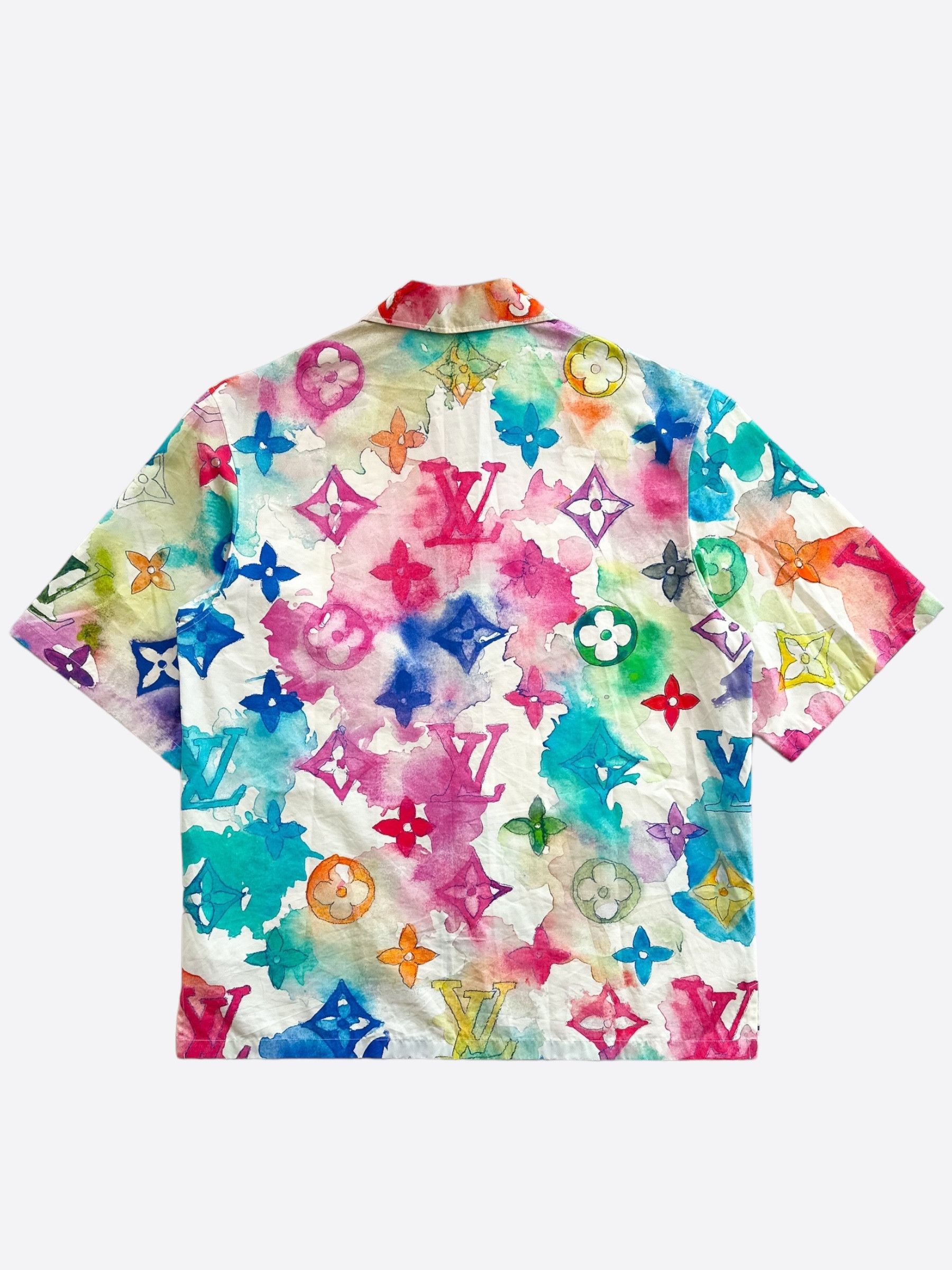 Louis Vuitton Louis Vuitton Watercolor Monogram Button Up Shirt Size US XL / EU 56 / 4 - 2 Thumbnail