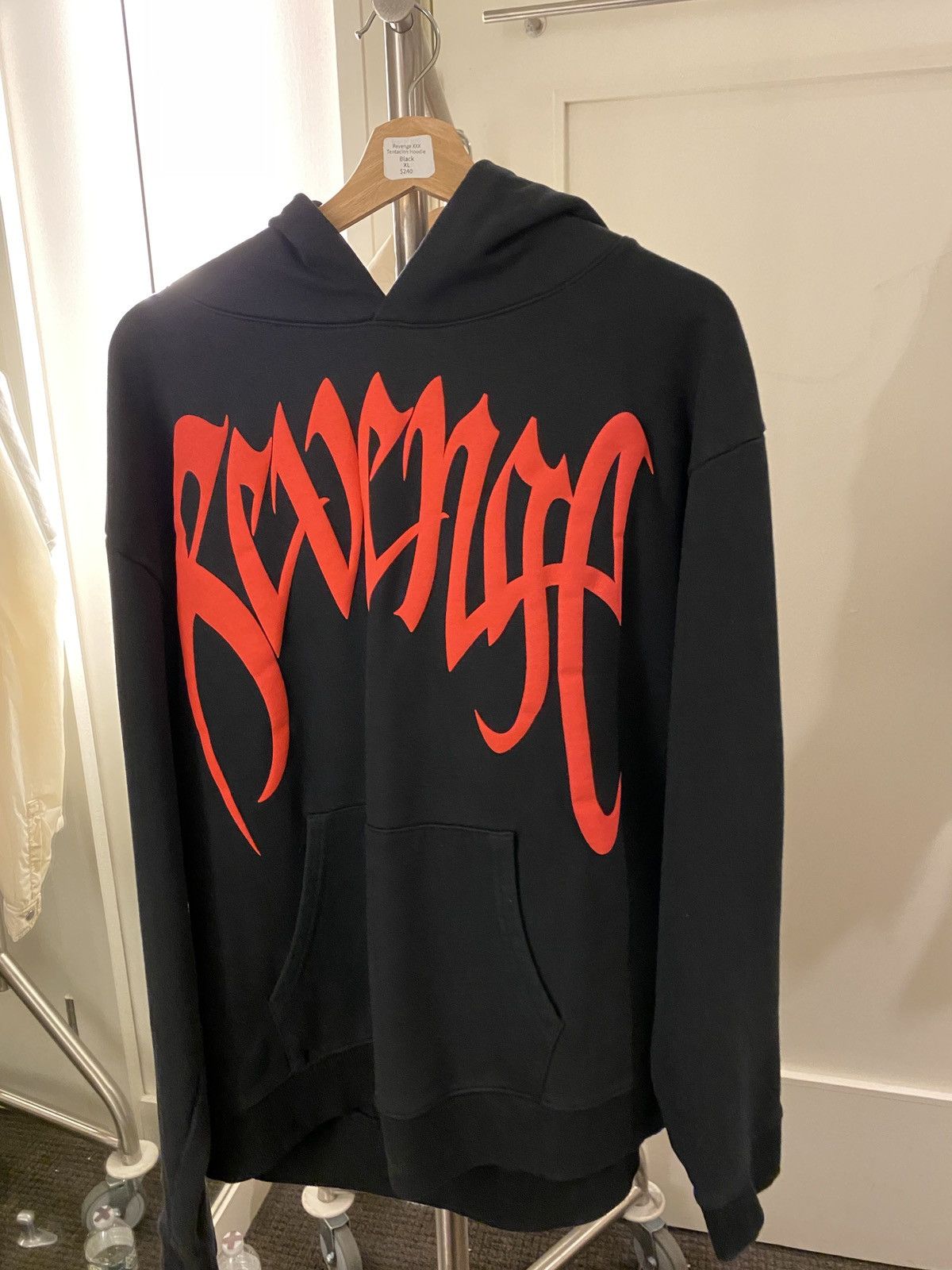 image of Xxx Tentacion Revenge Hoodie XL in Black, Men's