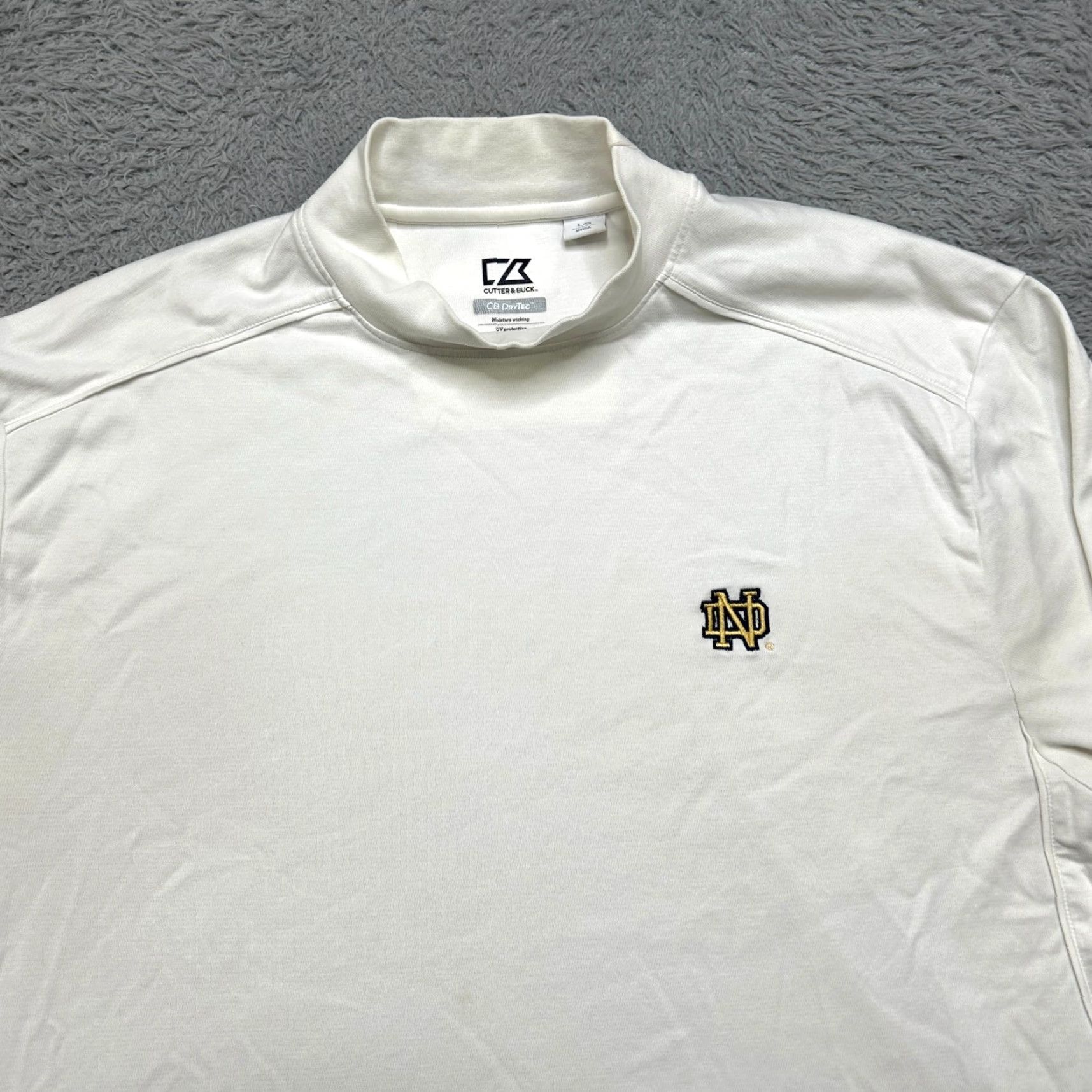 Cutter & Buck Nike Notre Dame Long Sleeve Shirt Mens L White Cutter & Buck 90s Aspen Mountains Winter Nature T-Shirt Men L White Size US L / EU 52-54 / 3 - 3 Thumbnail