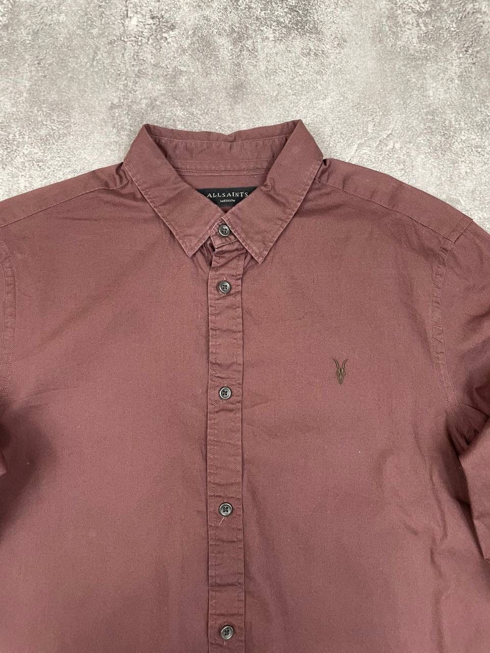 Allsaints AllSaints Men Cotton Shirt Button Down Long Sleeve Brown Size US M / EU 48-50 / 2 - 2 Thumbnail