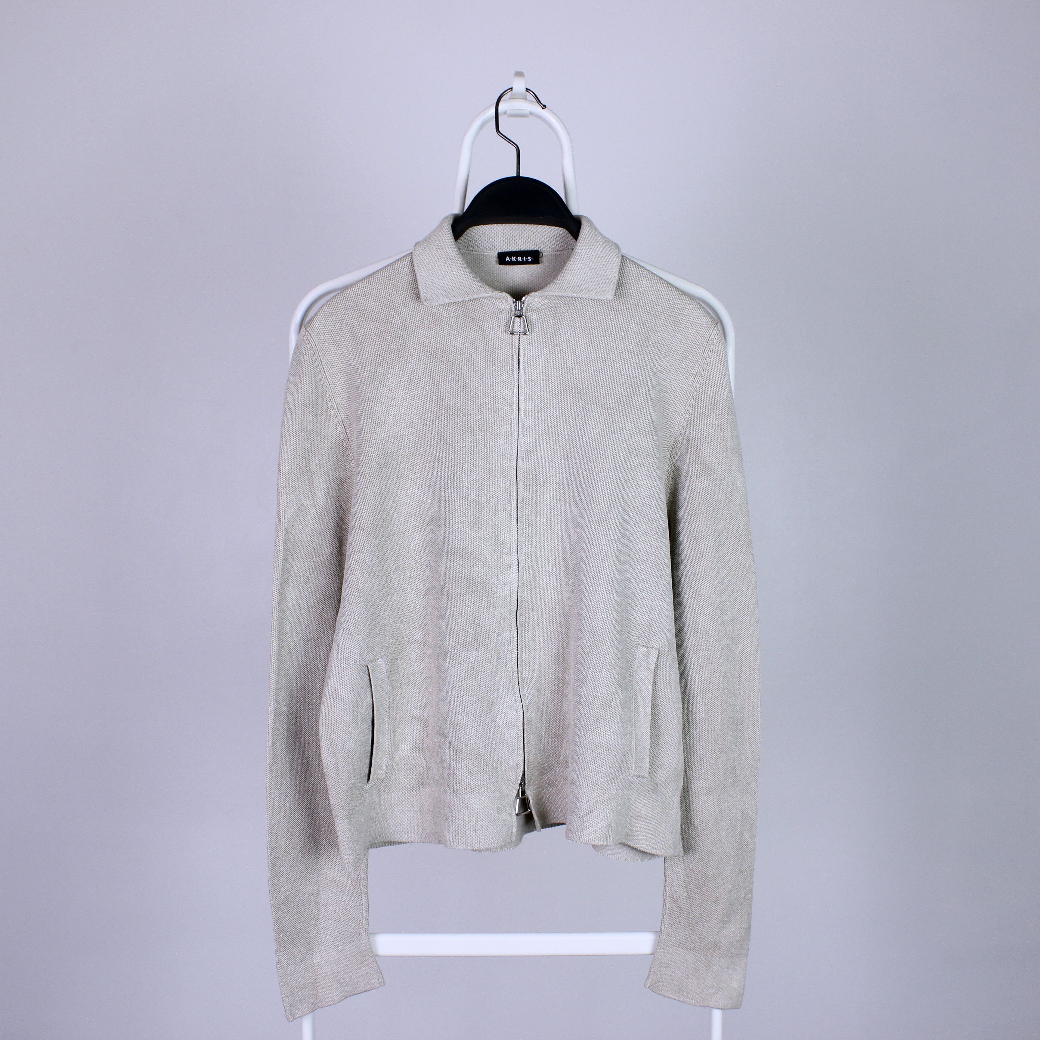 Akris Akris women full zip light sweatshirt S M cream silk RIRI Size S / US 4 / IT 40 - 3 Thumbnail